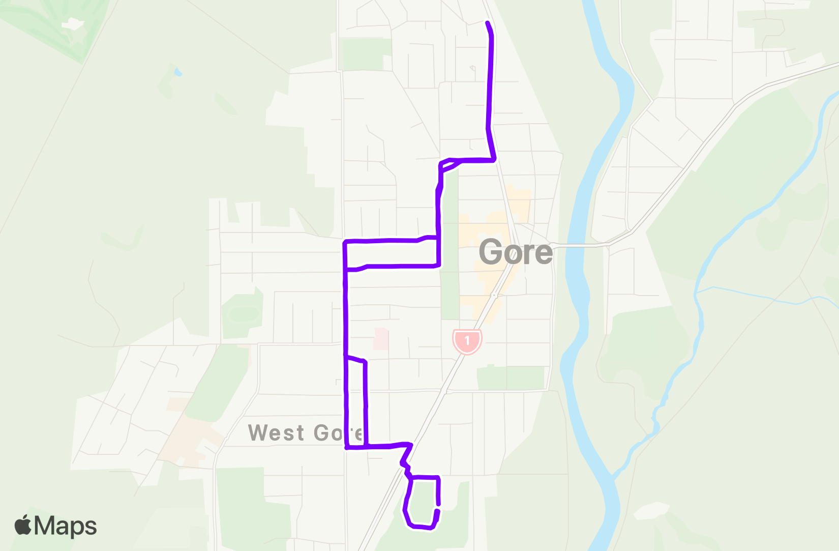 Run route map