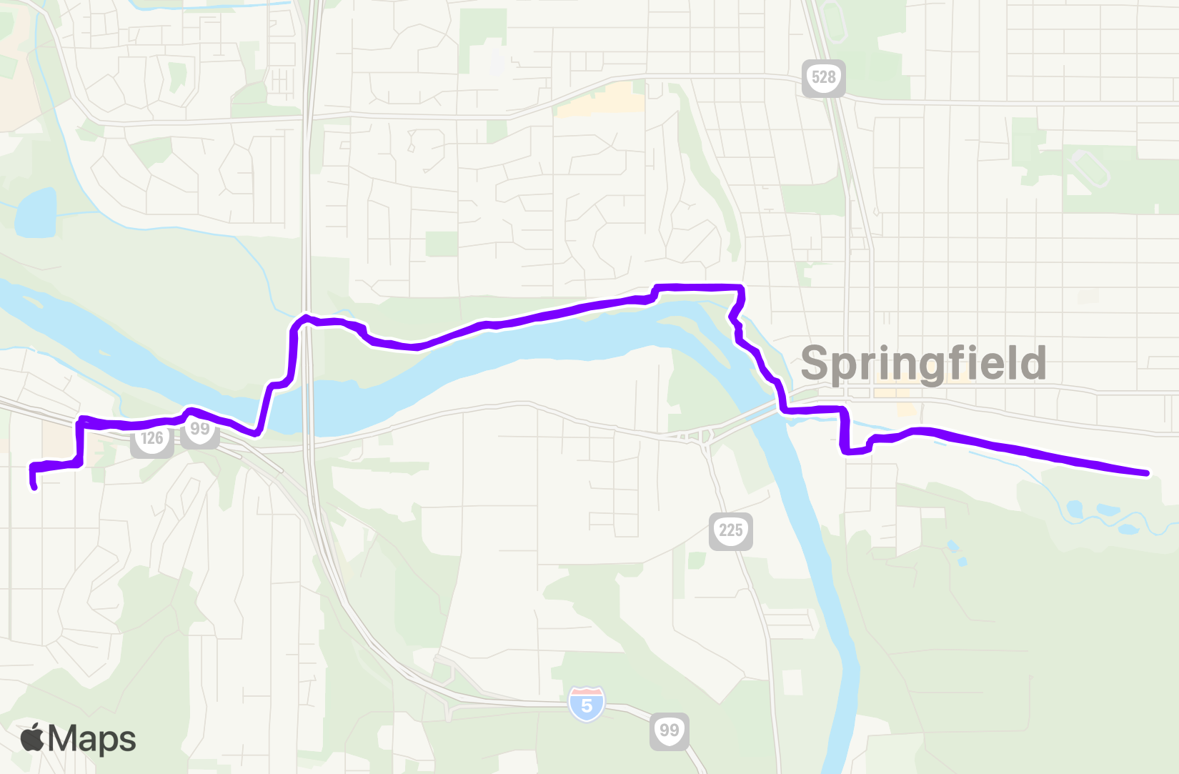 Run route map