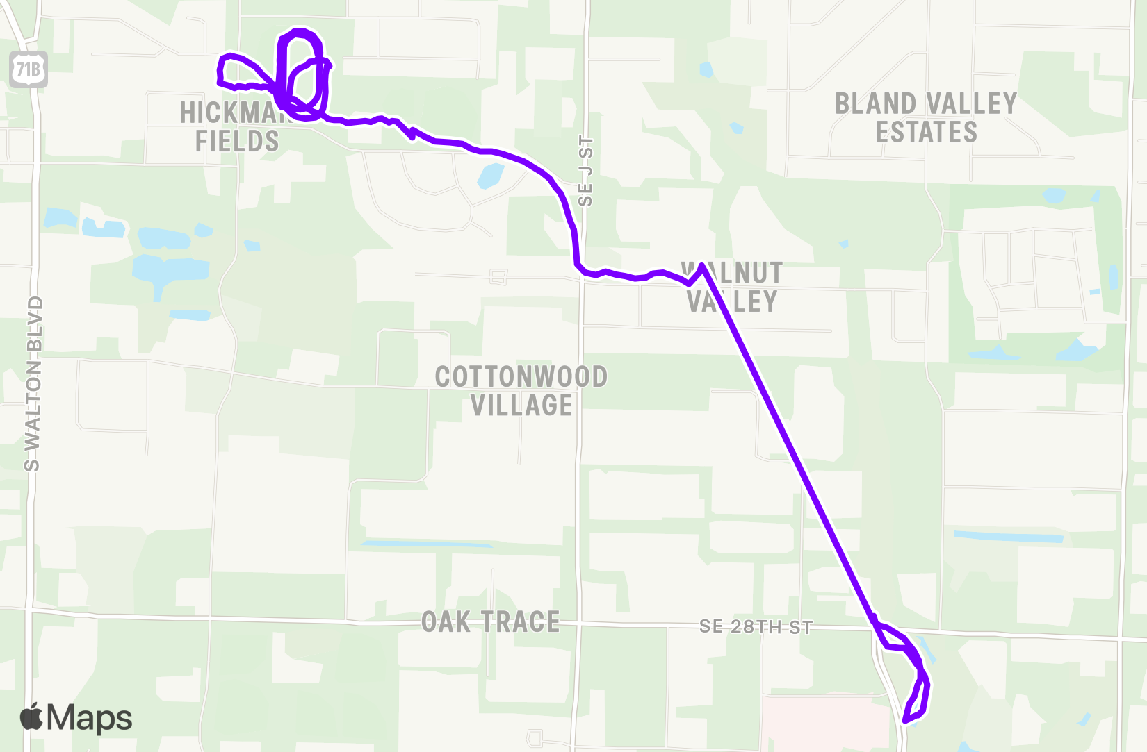 Run route map