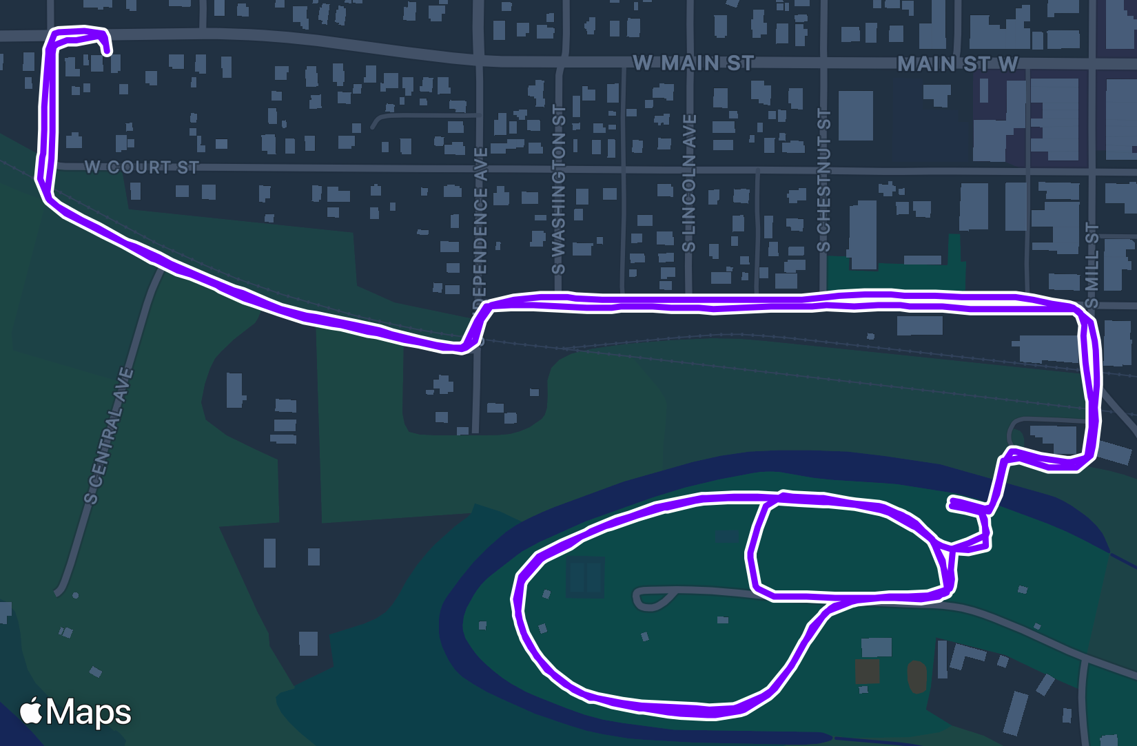 Run route map