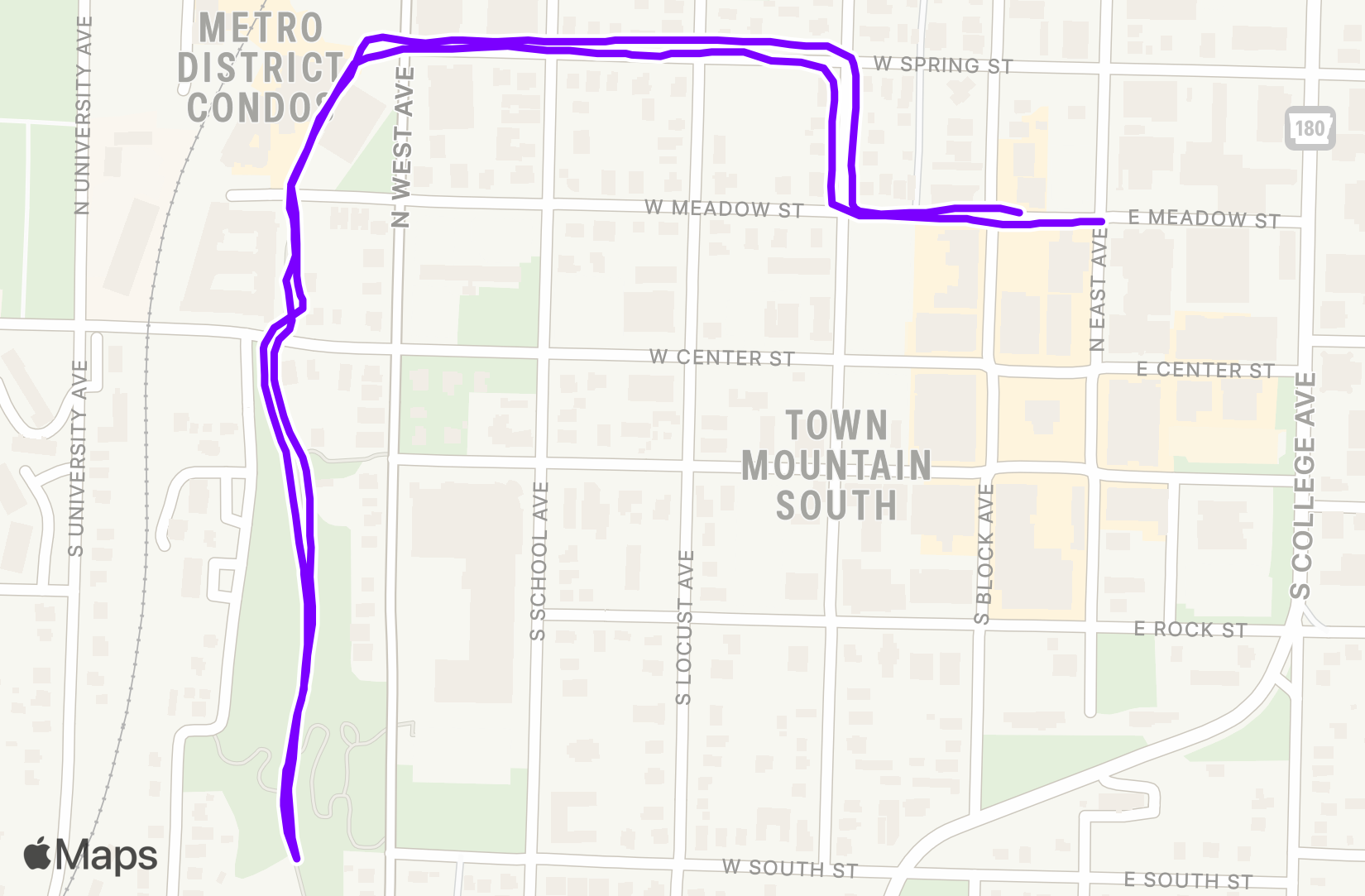 Run route map