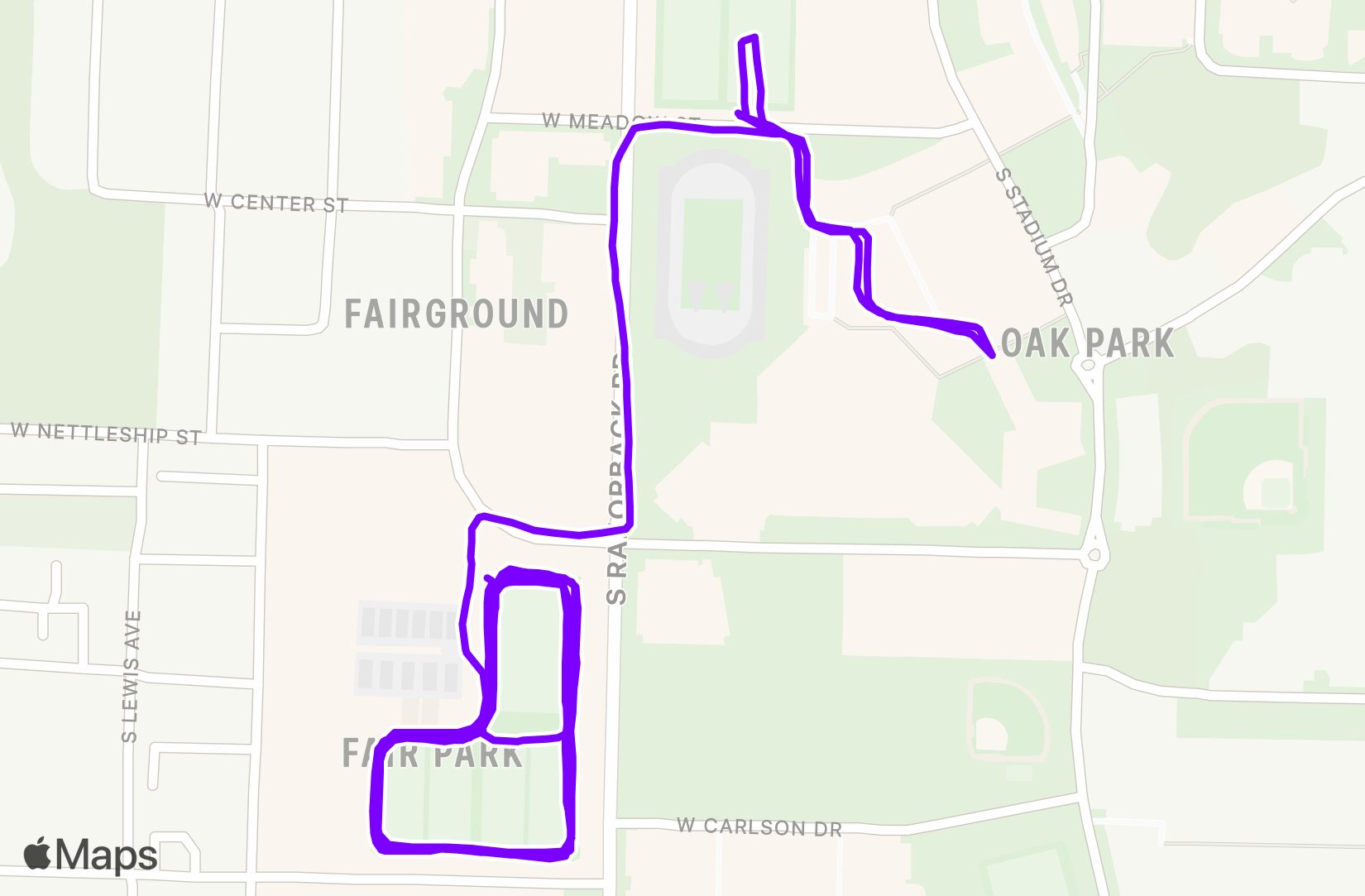 Run route map