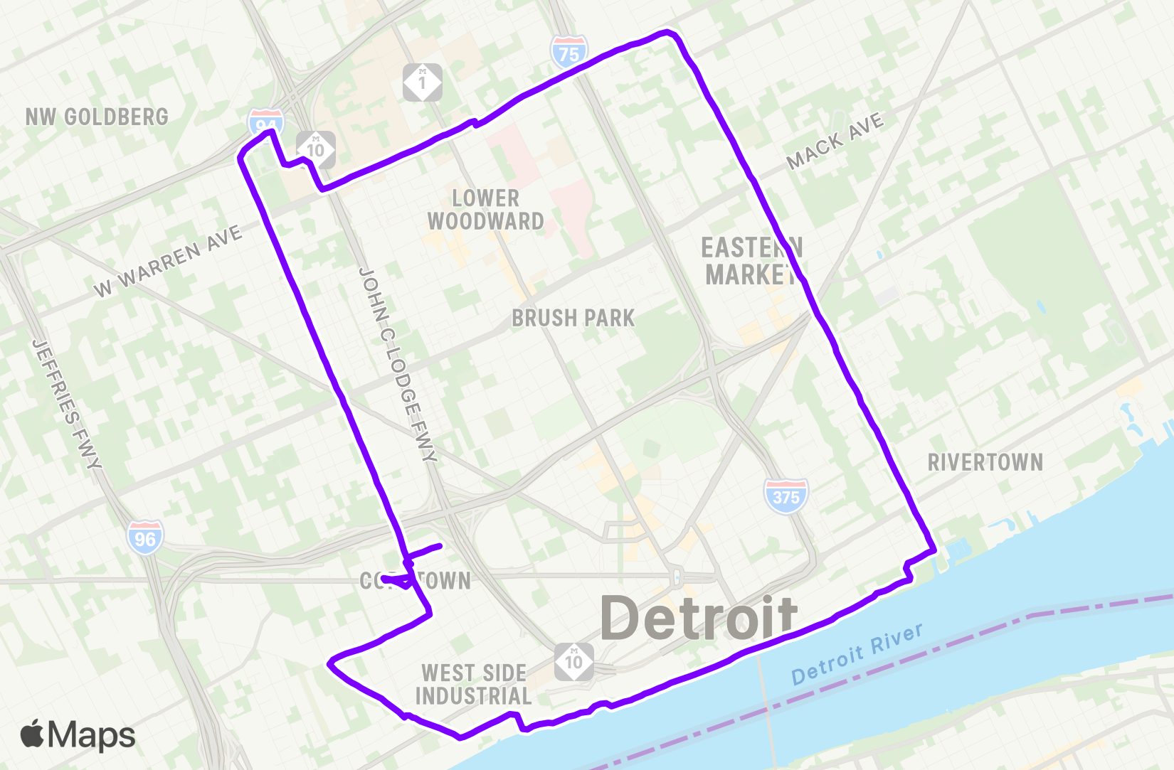 Run route map