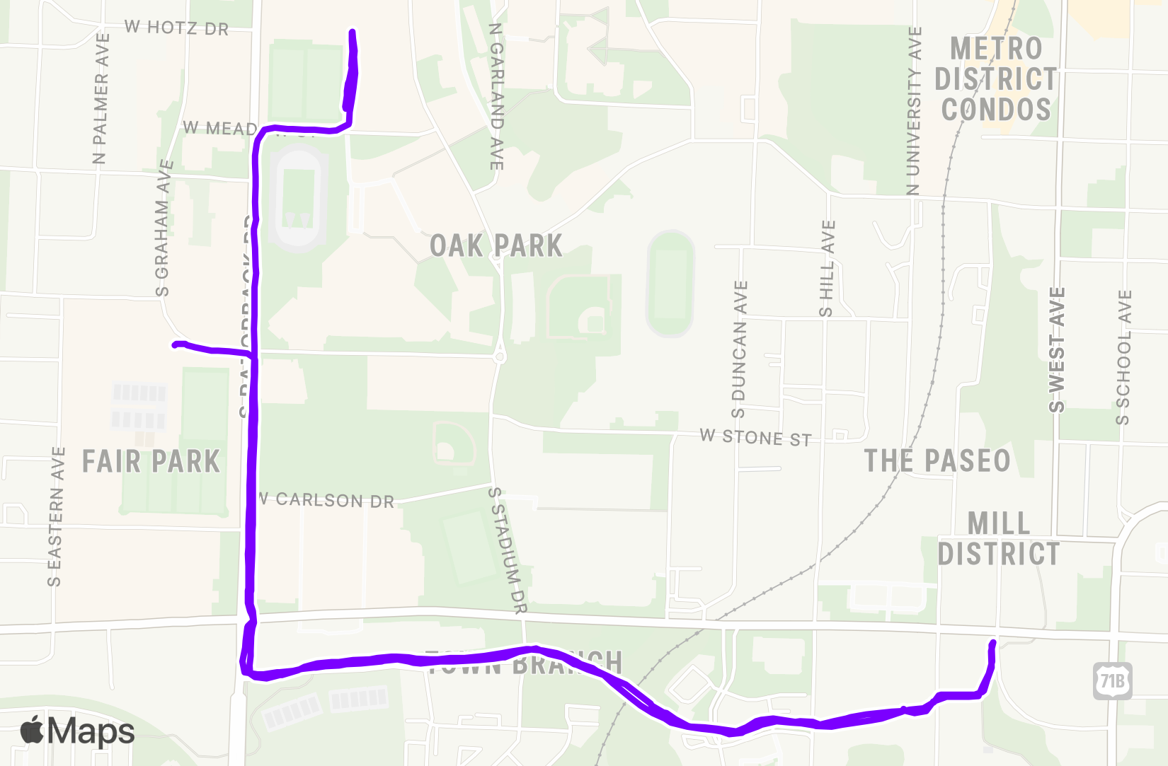 Run route map