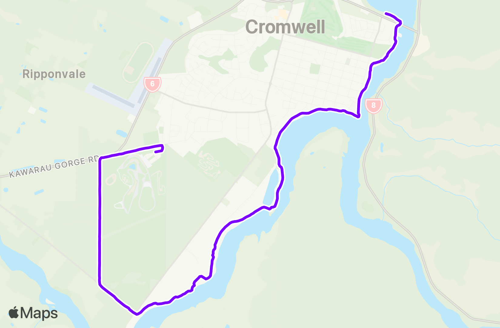 Run route map