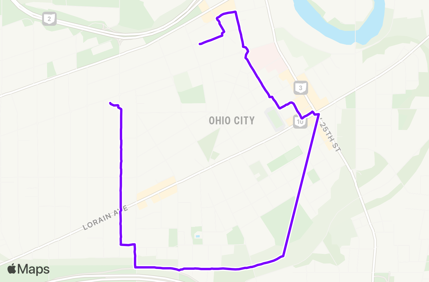 Walk route map