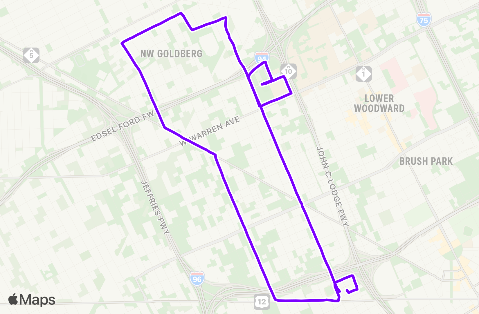 Run route map