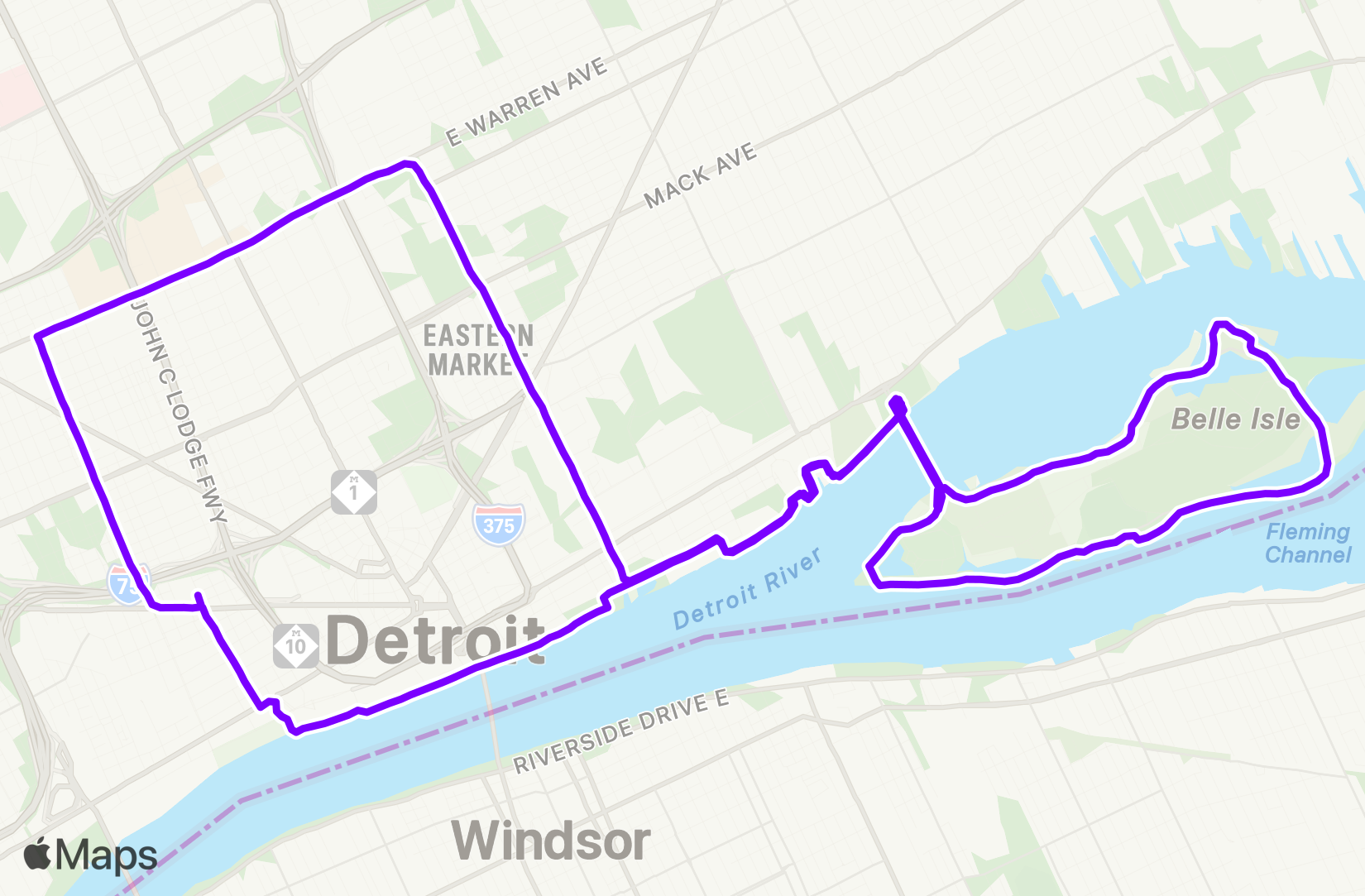 Run route map