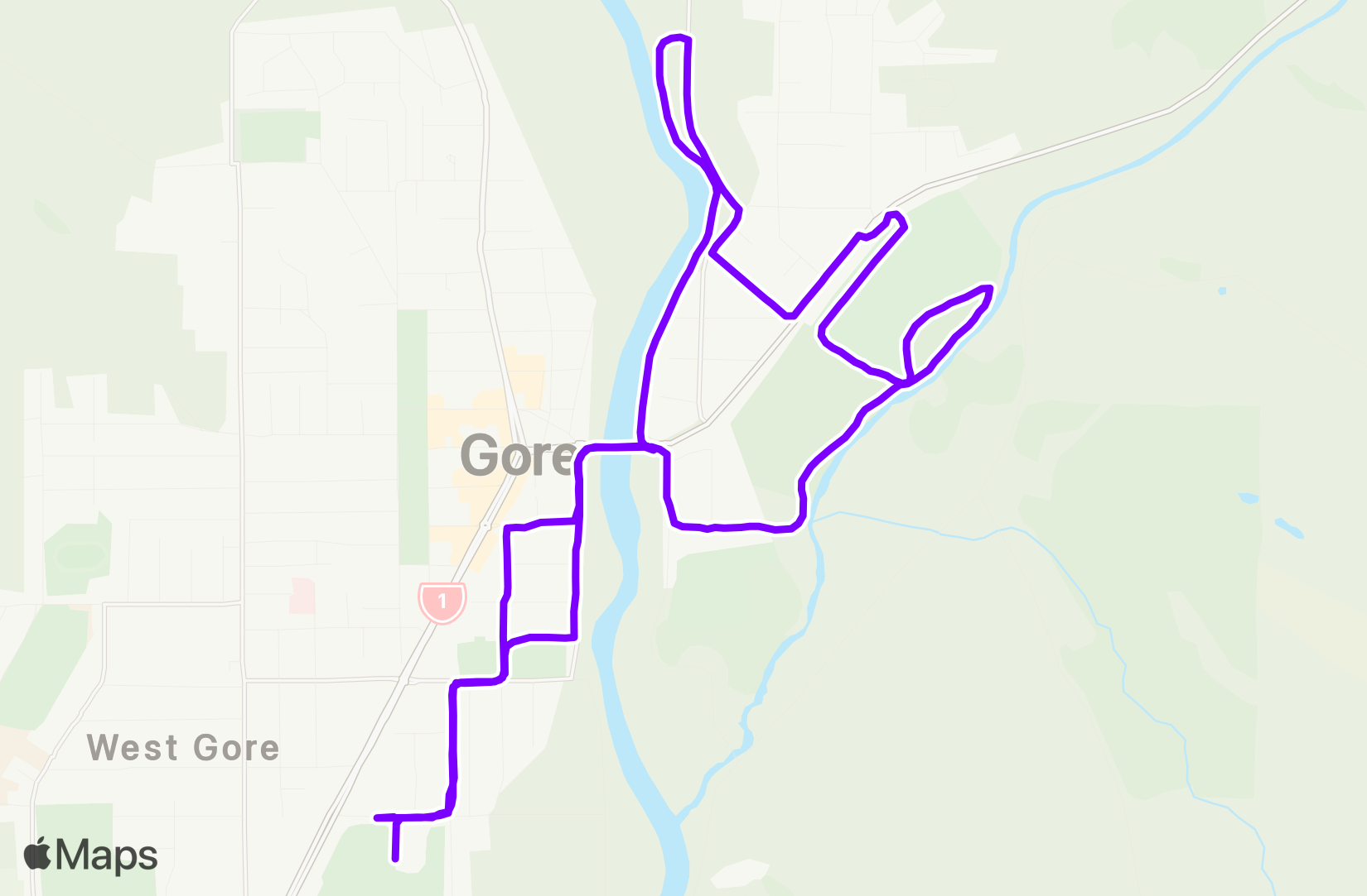 Run route map
