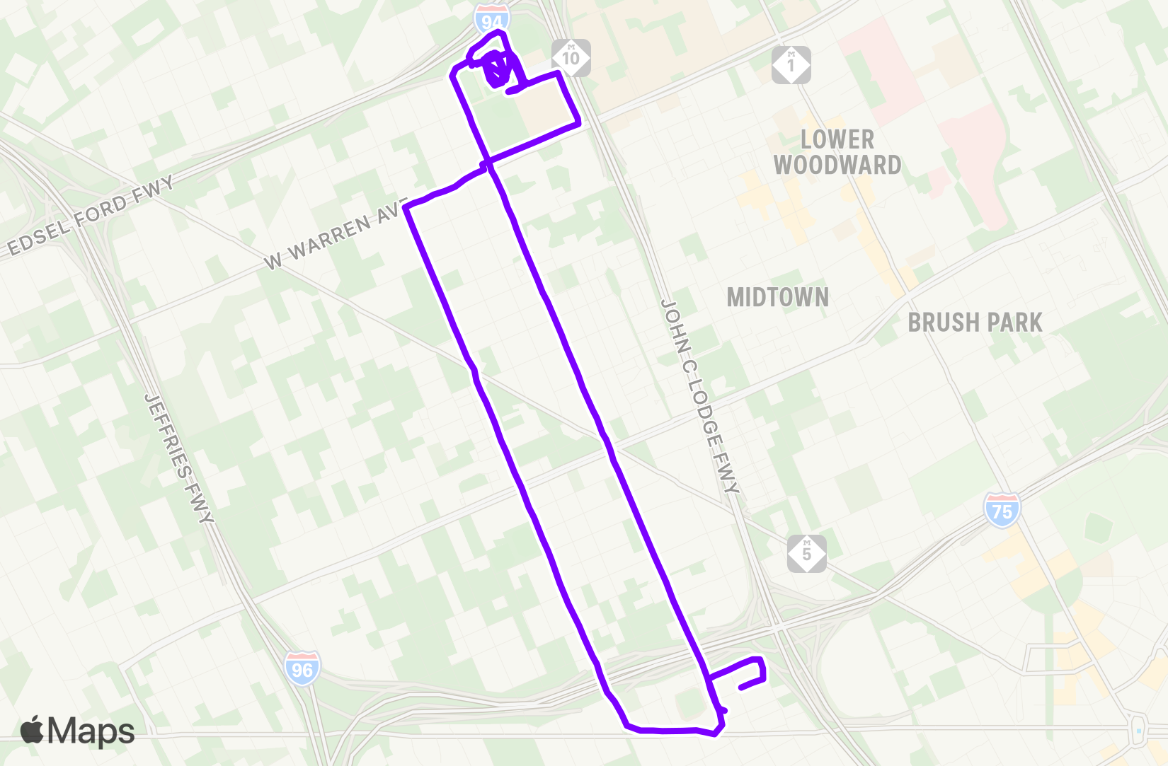 Run route map