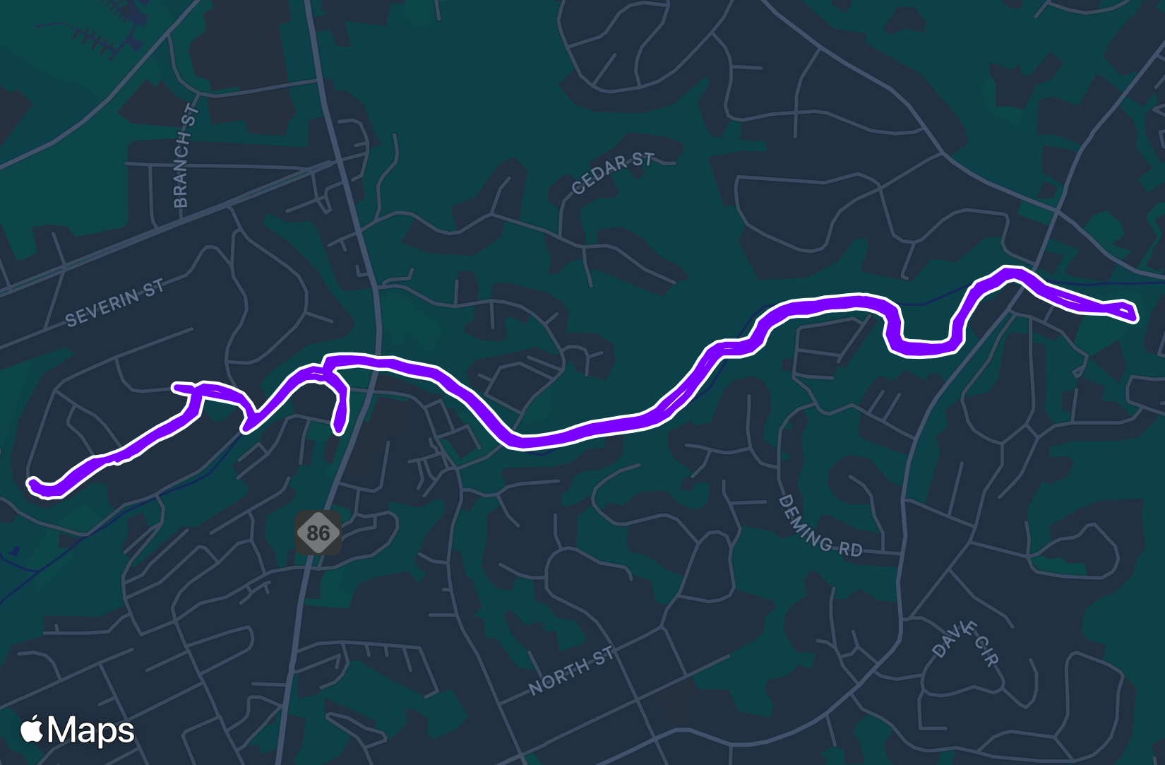 Run route map