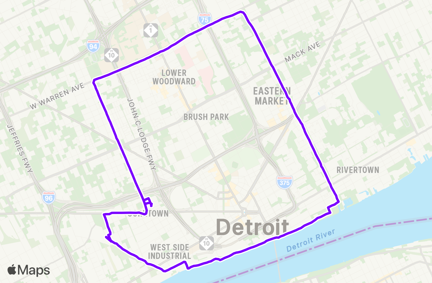 Run route map