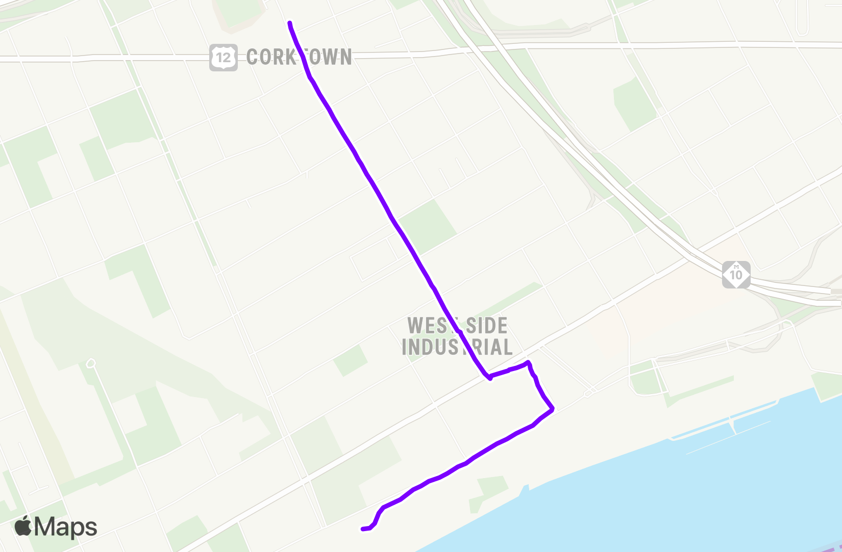 Run route map