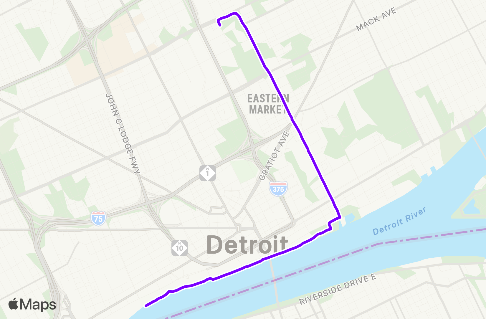 Run route map