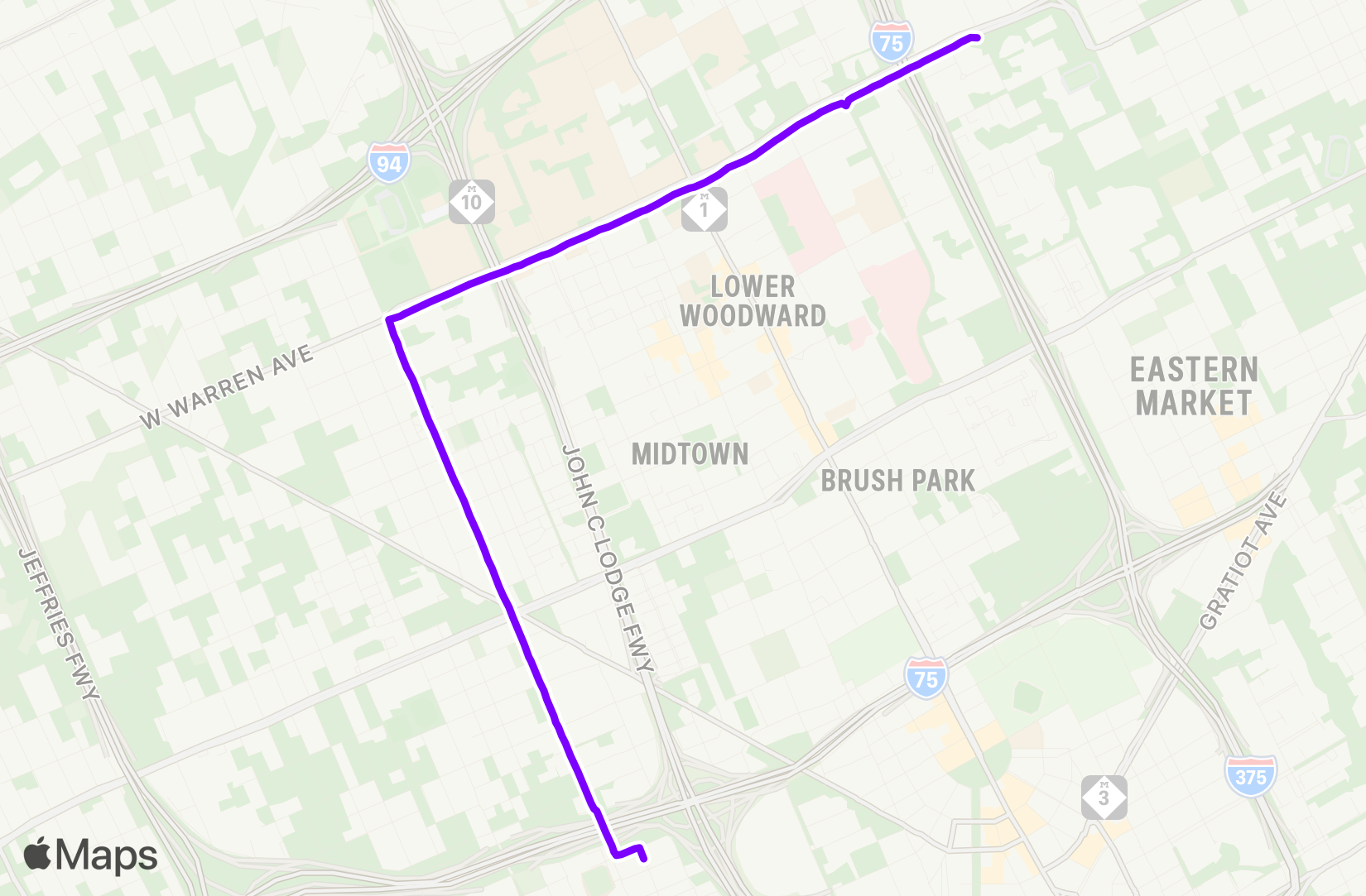 Run route map