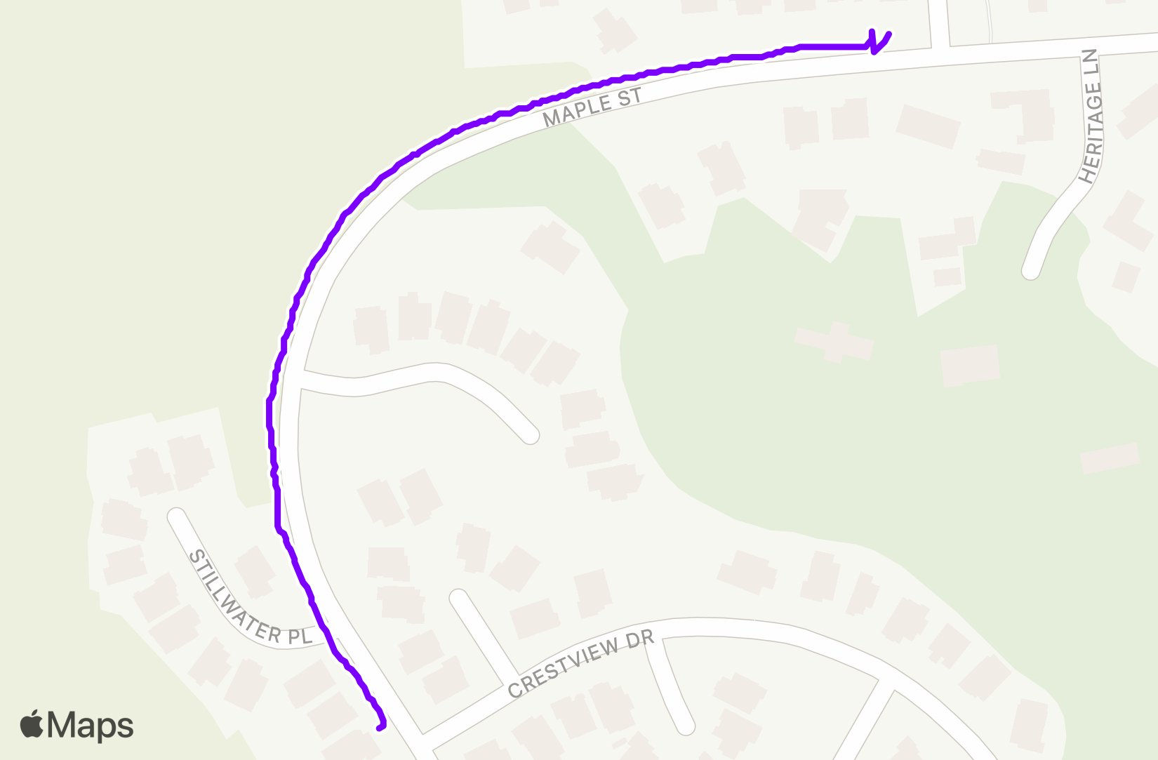 Walk route map