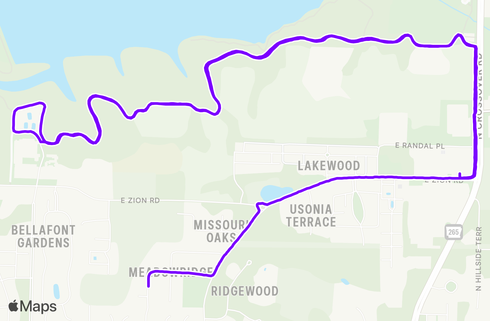 Run route map