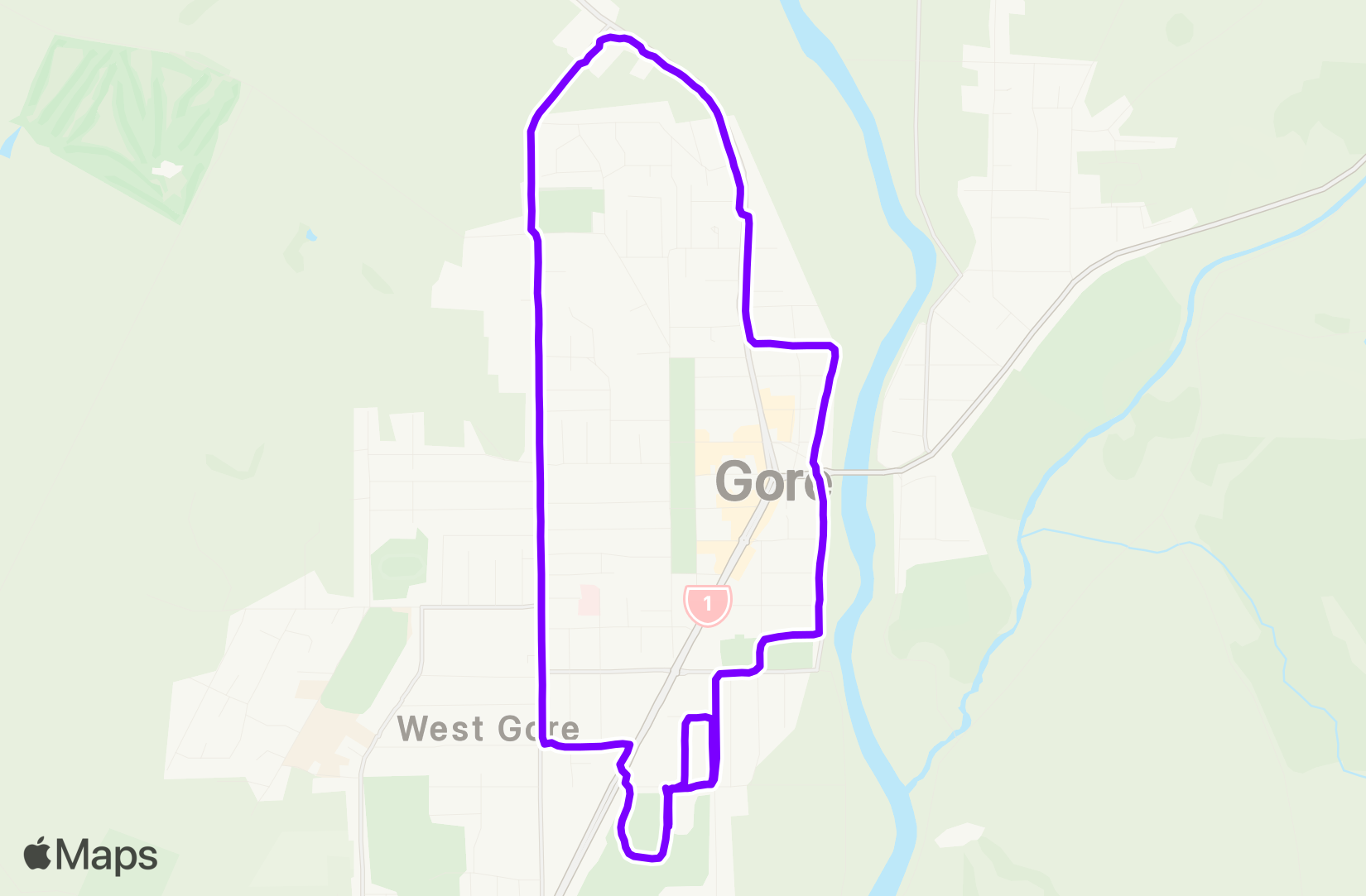 Run route map
