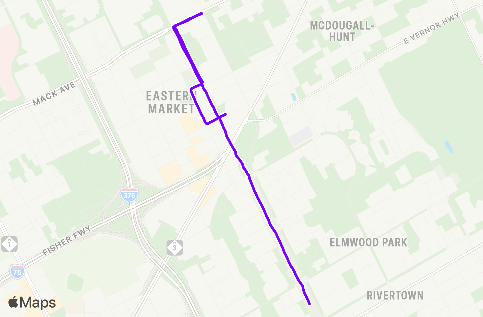 Run route map