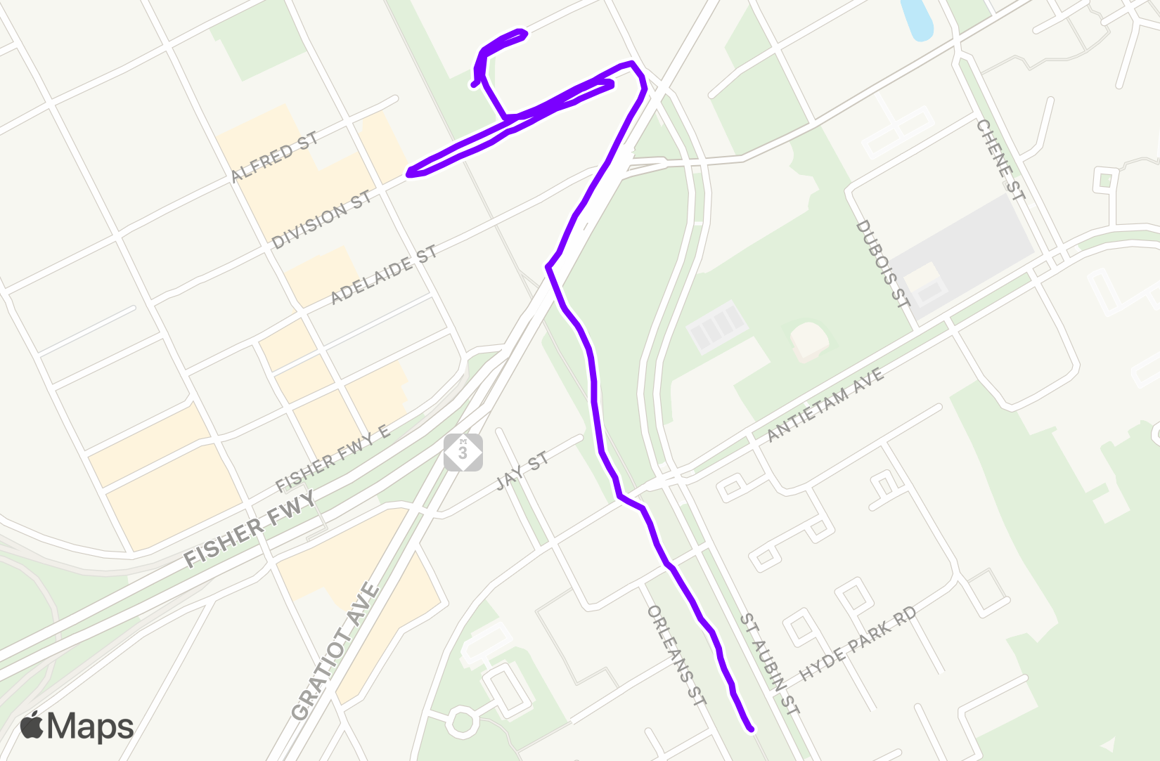 Run route map