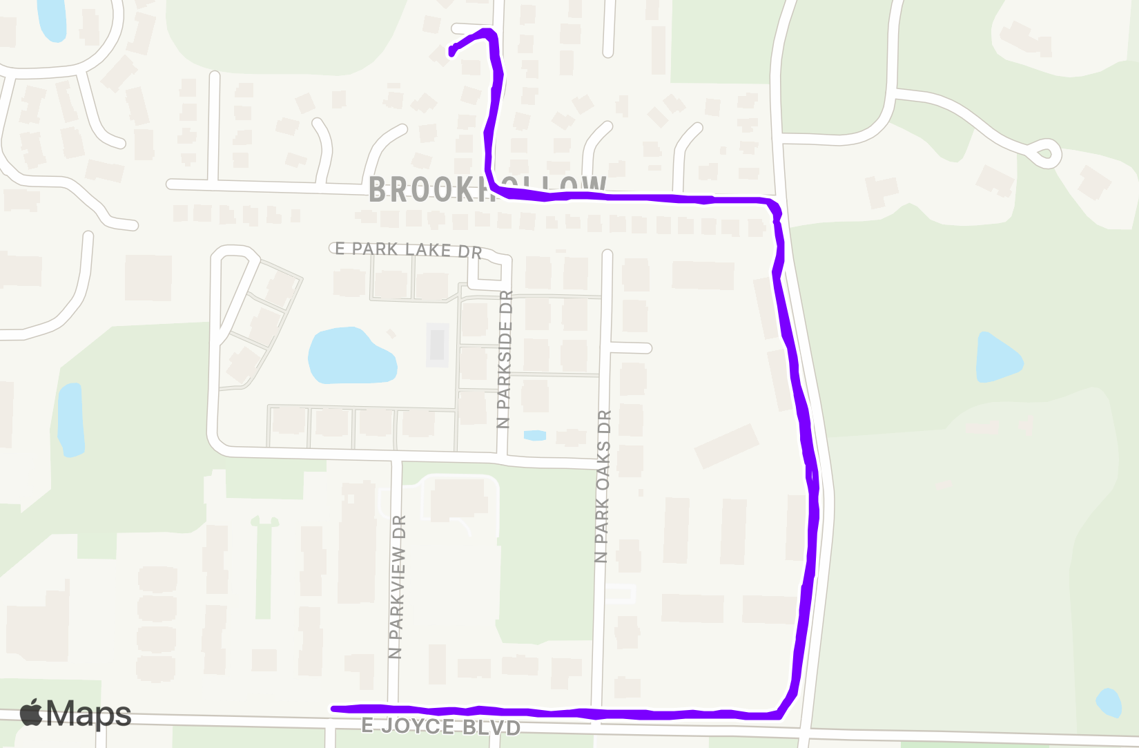Walk route map