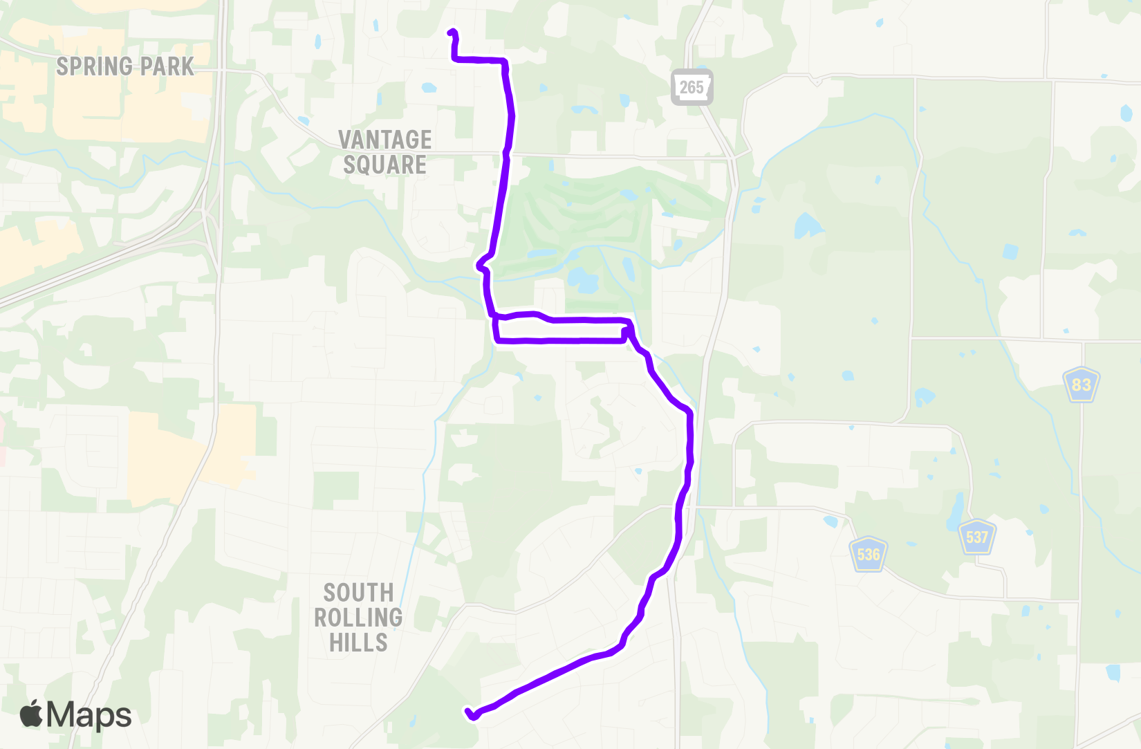 Run route map
