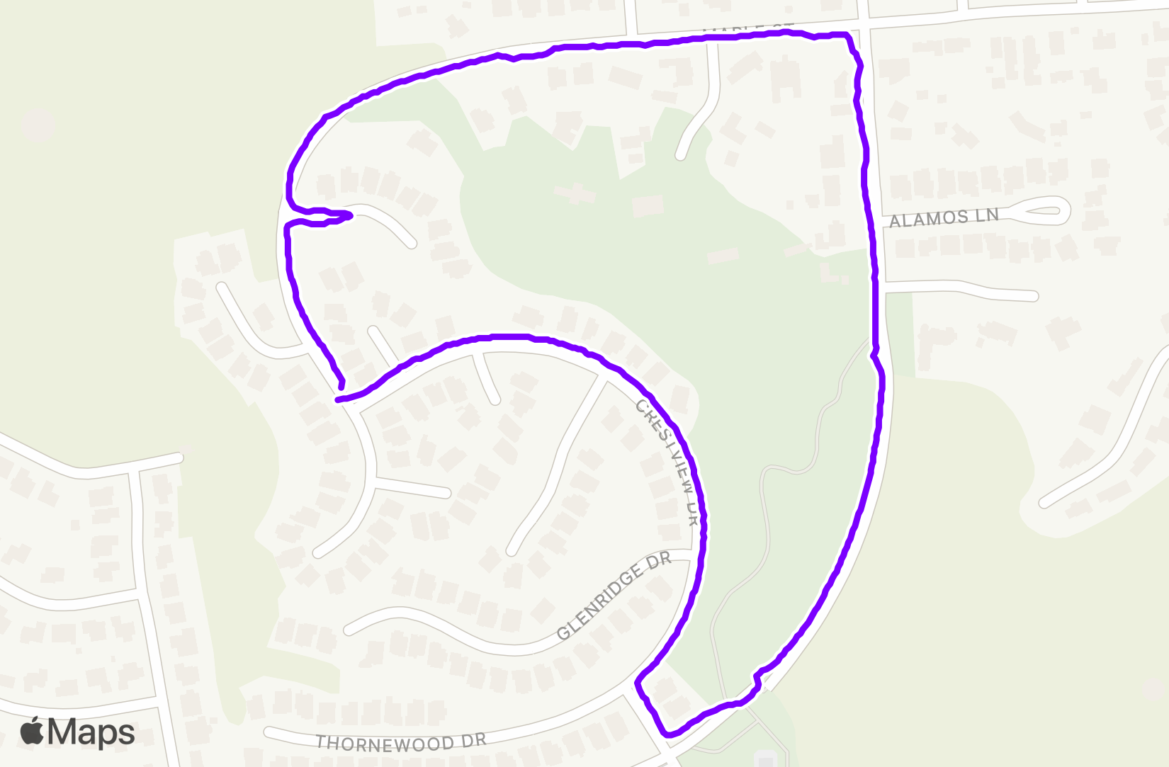 Walk route map
