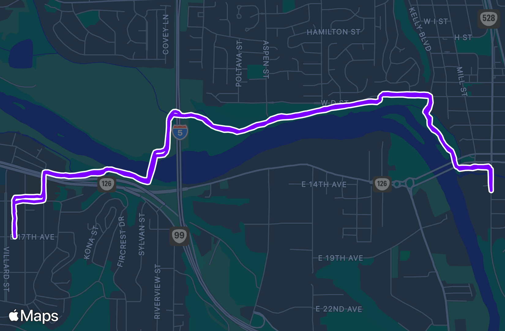 Run route map