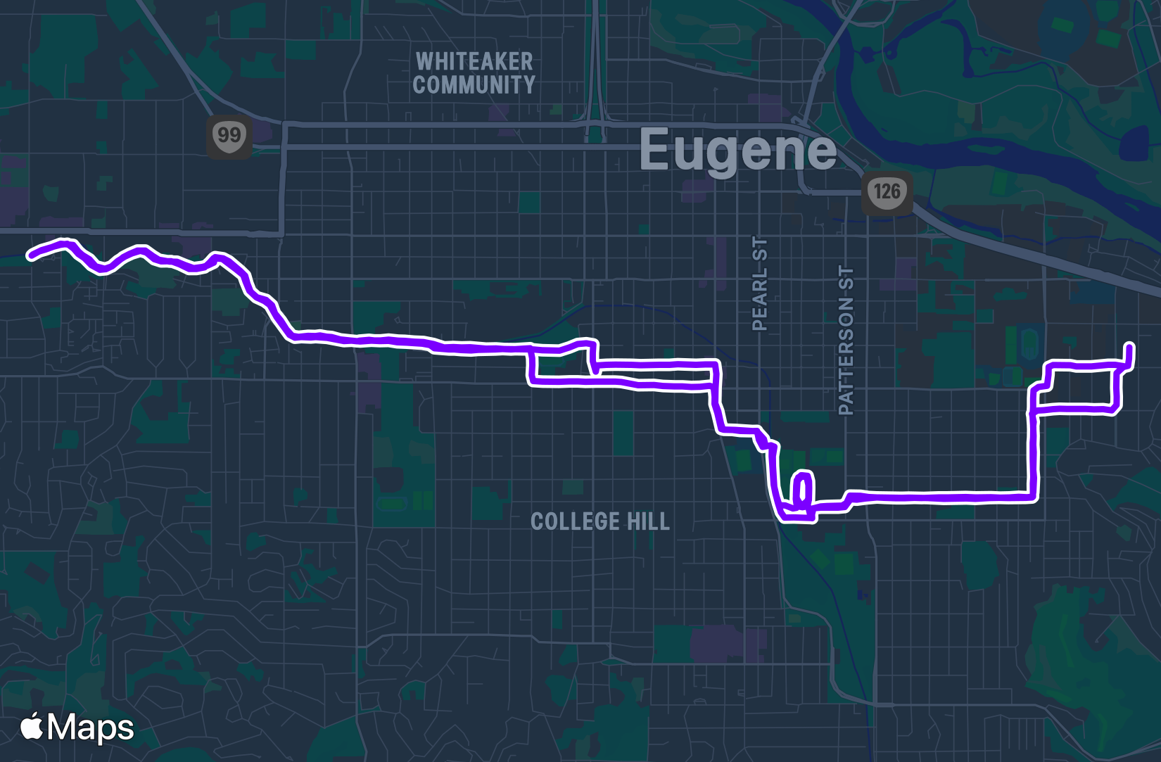 Run route map