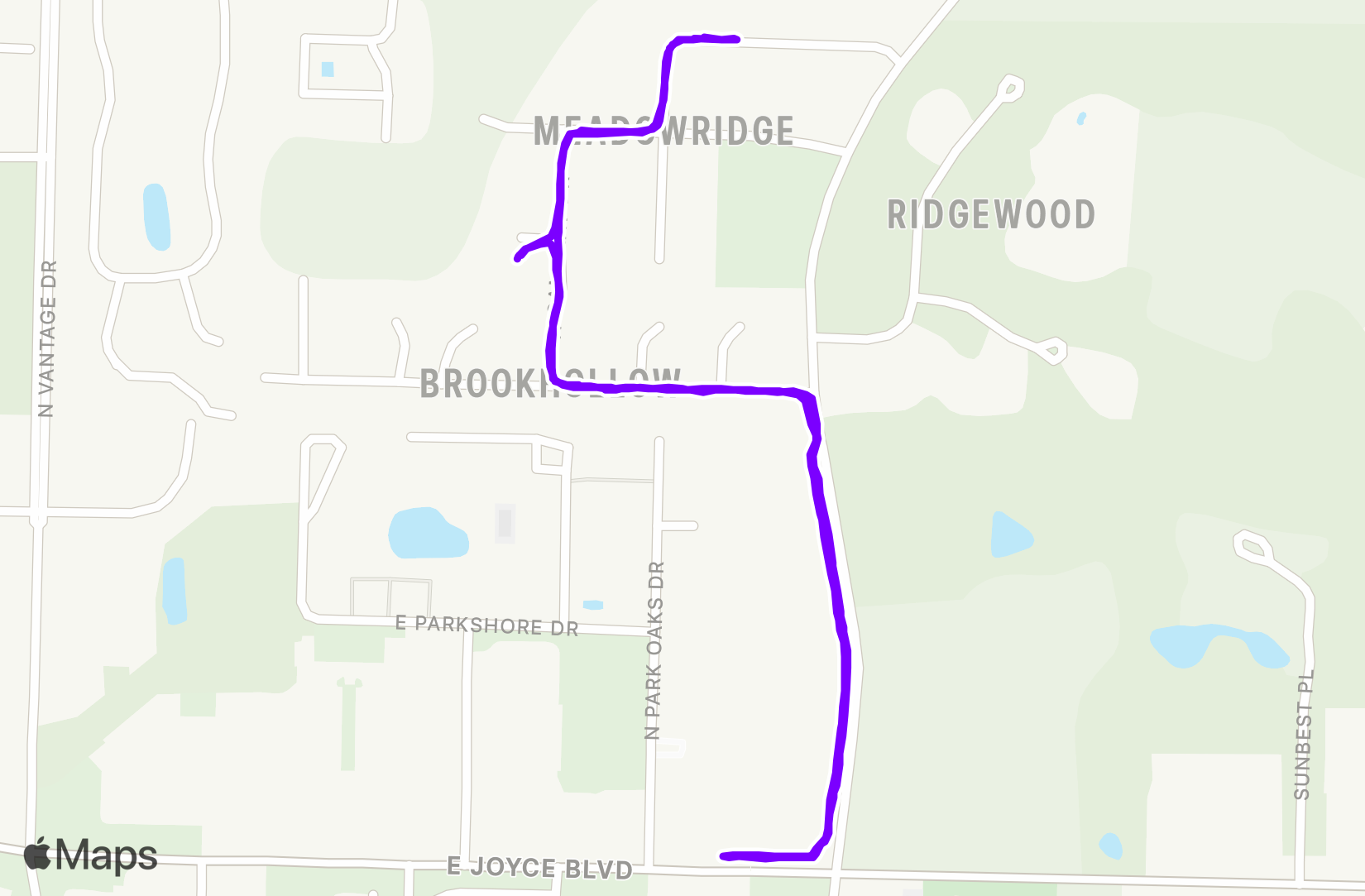 Walk route map