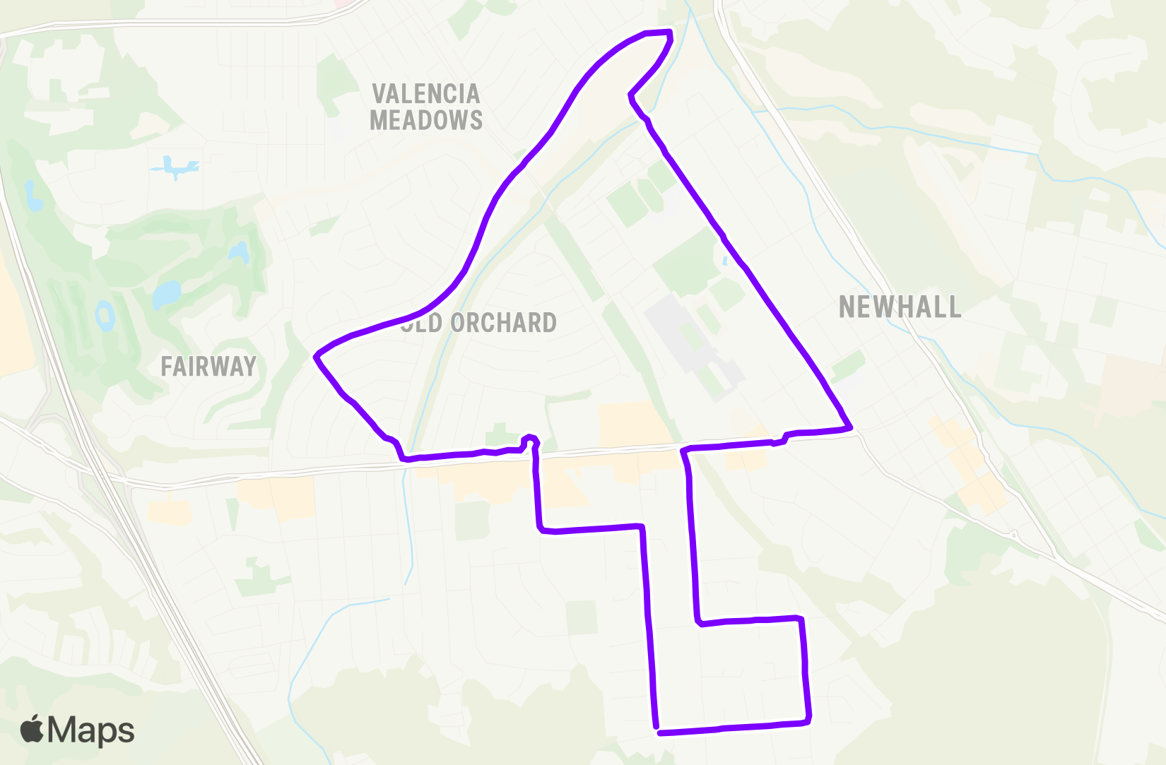 Run route map