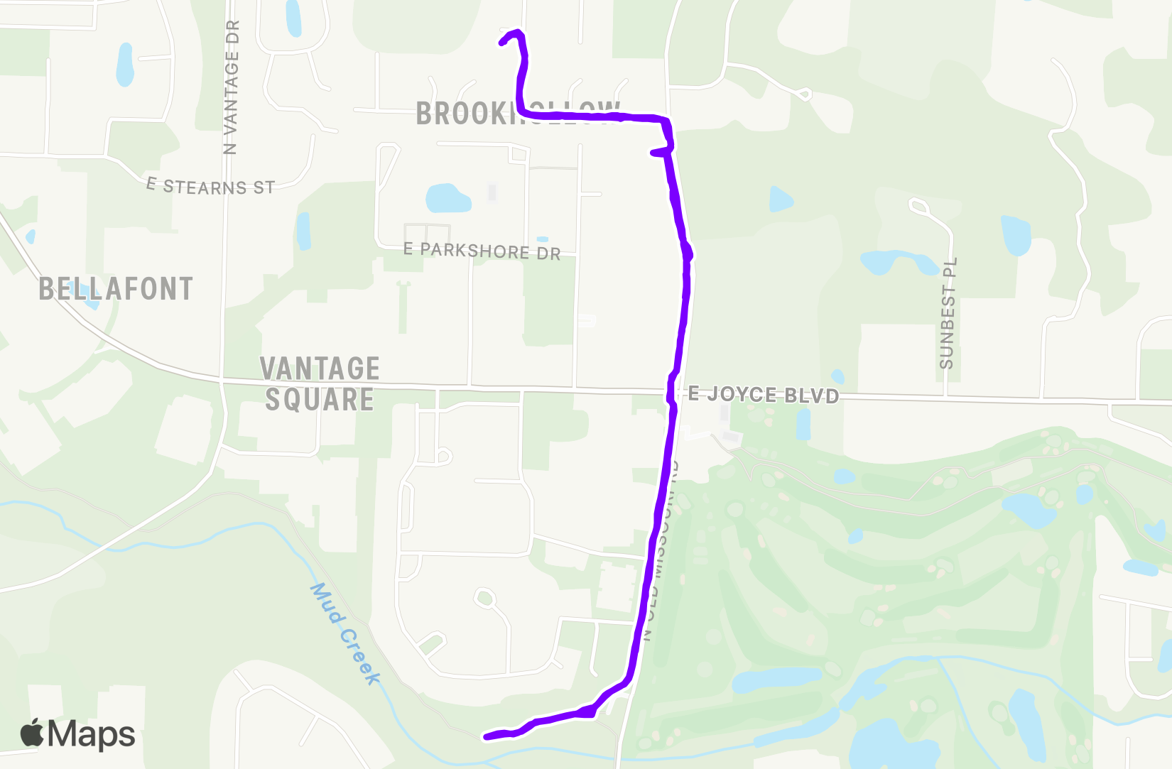Walk route map