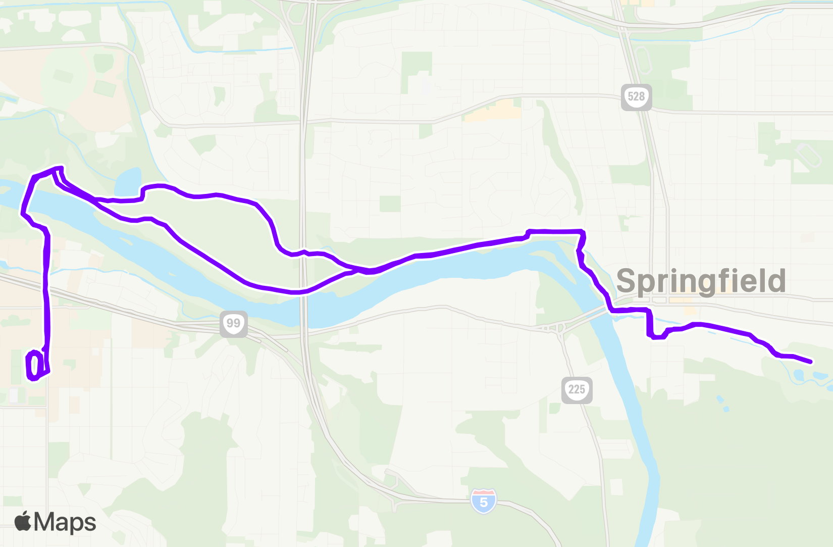Run route map