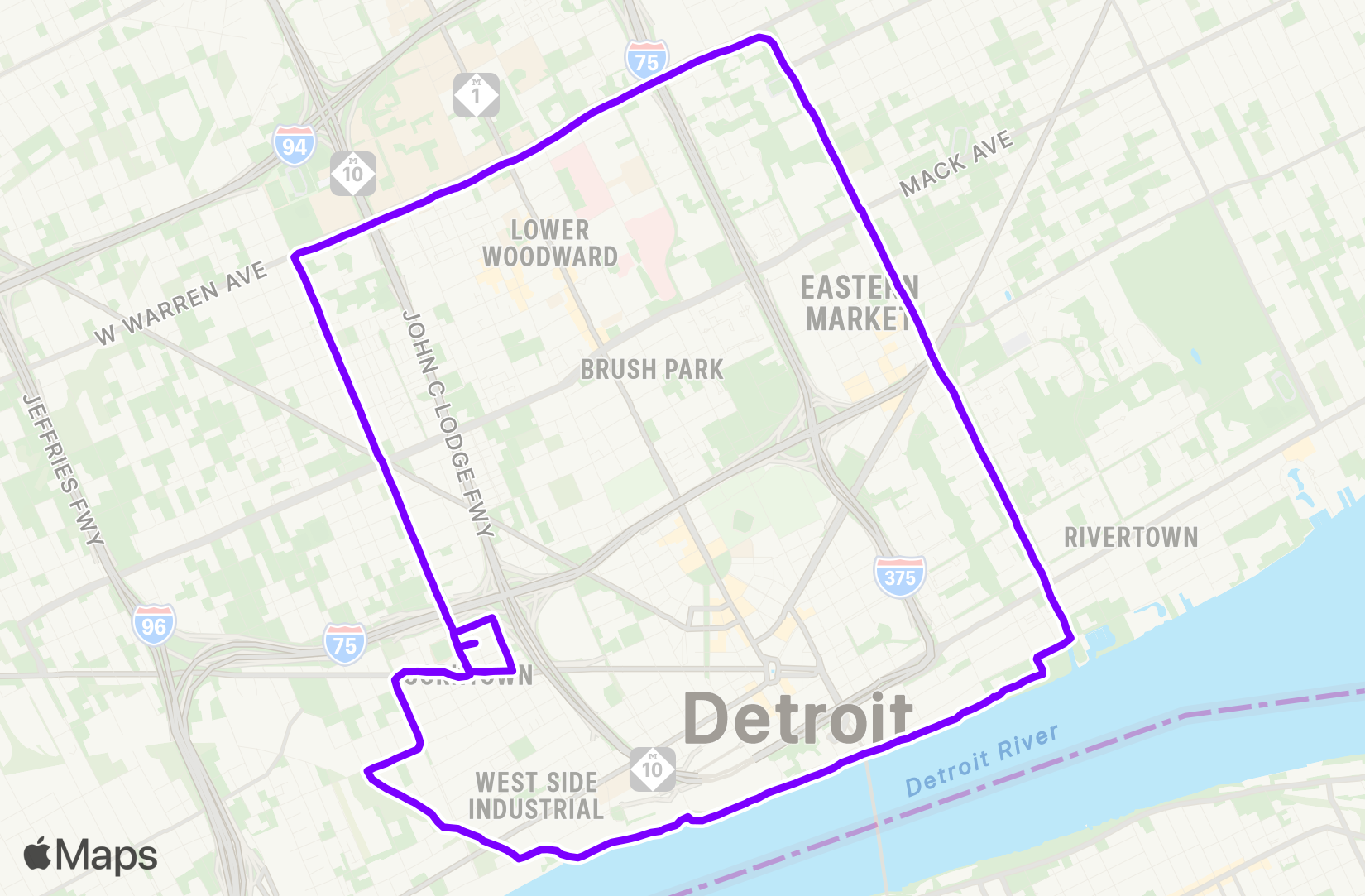 Run route map