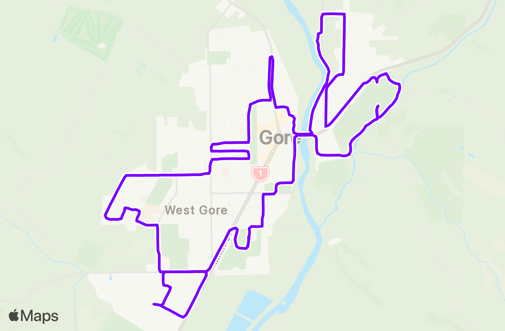 Run route map
