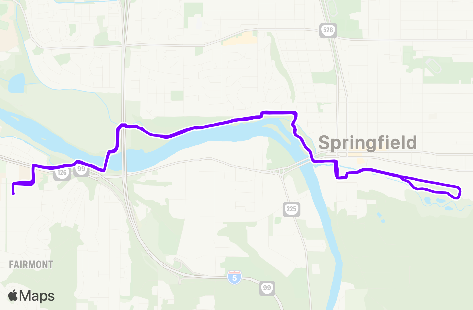 Run route map