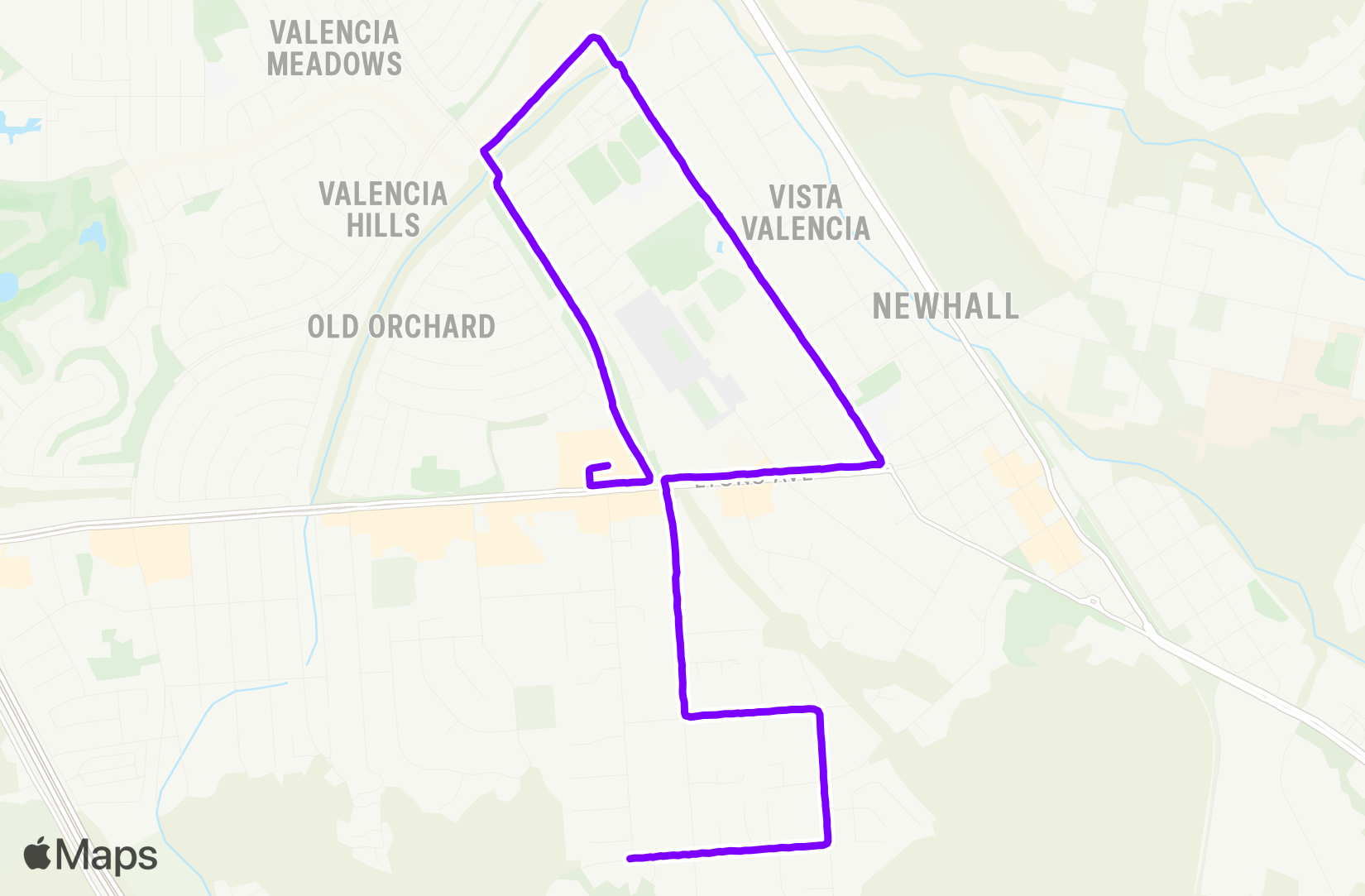 Run route map