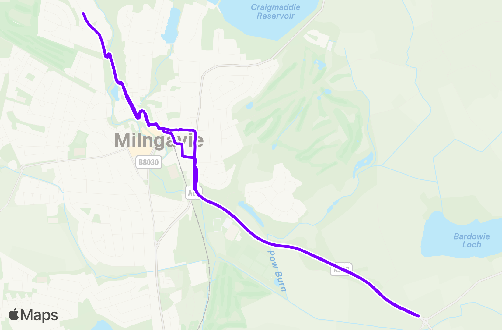 Run route map