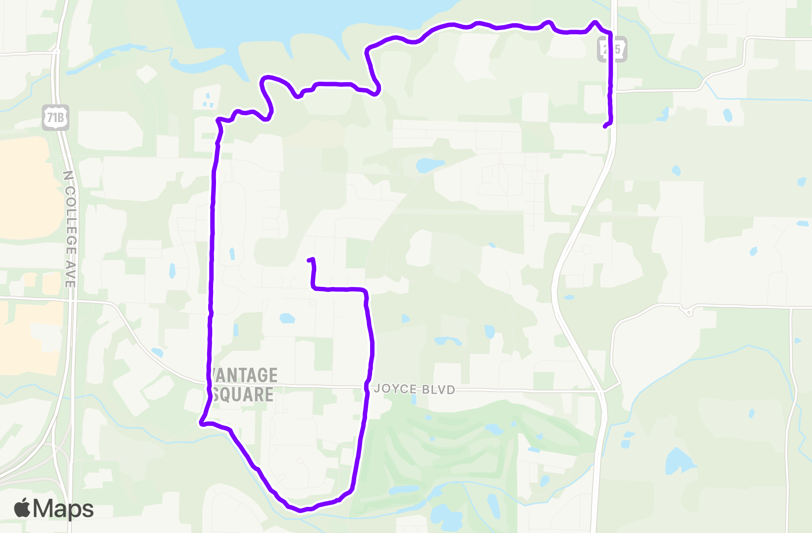 Run route map