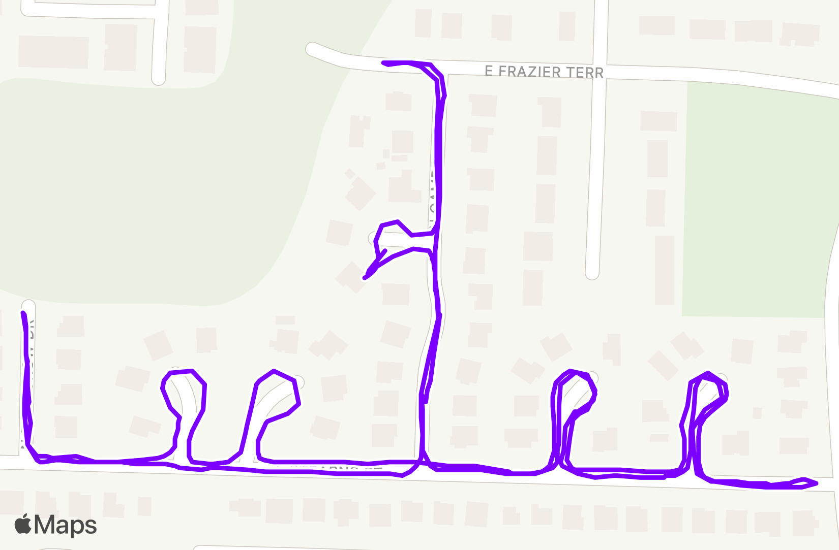 Walk route map