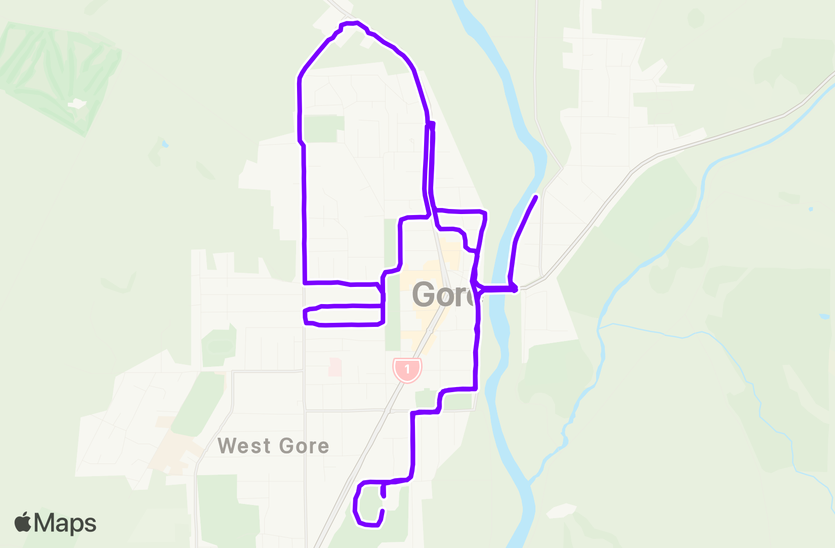 Run route map