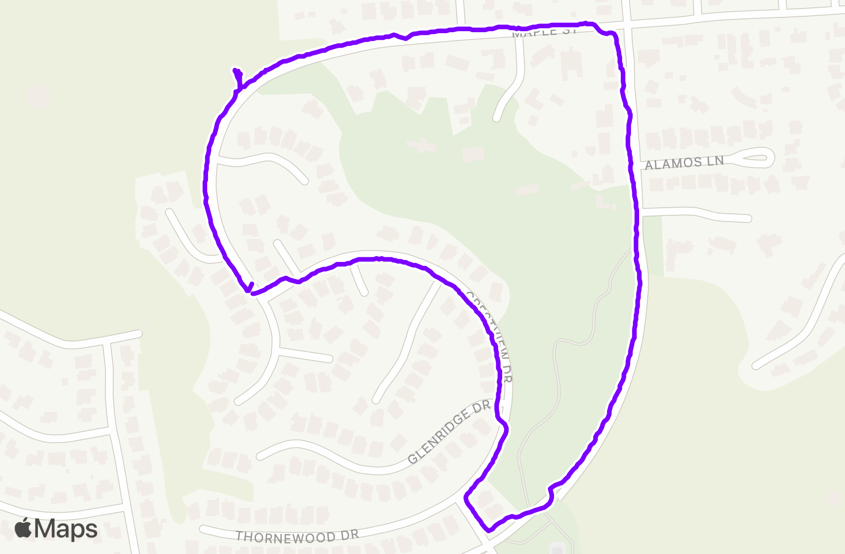 Walk route map