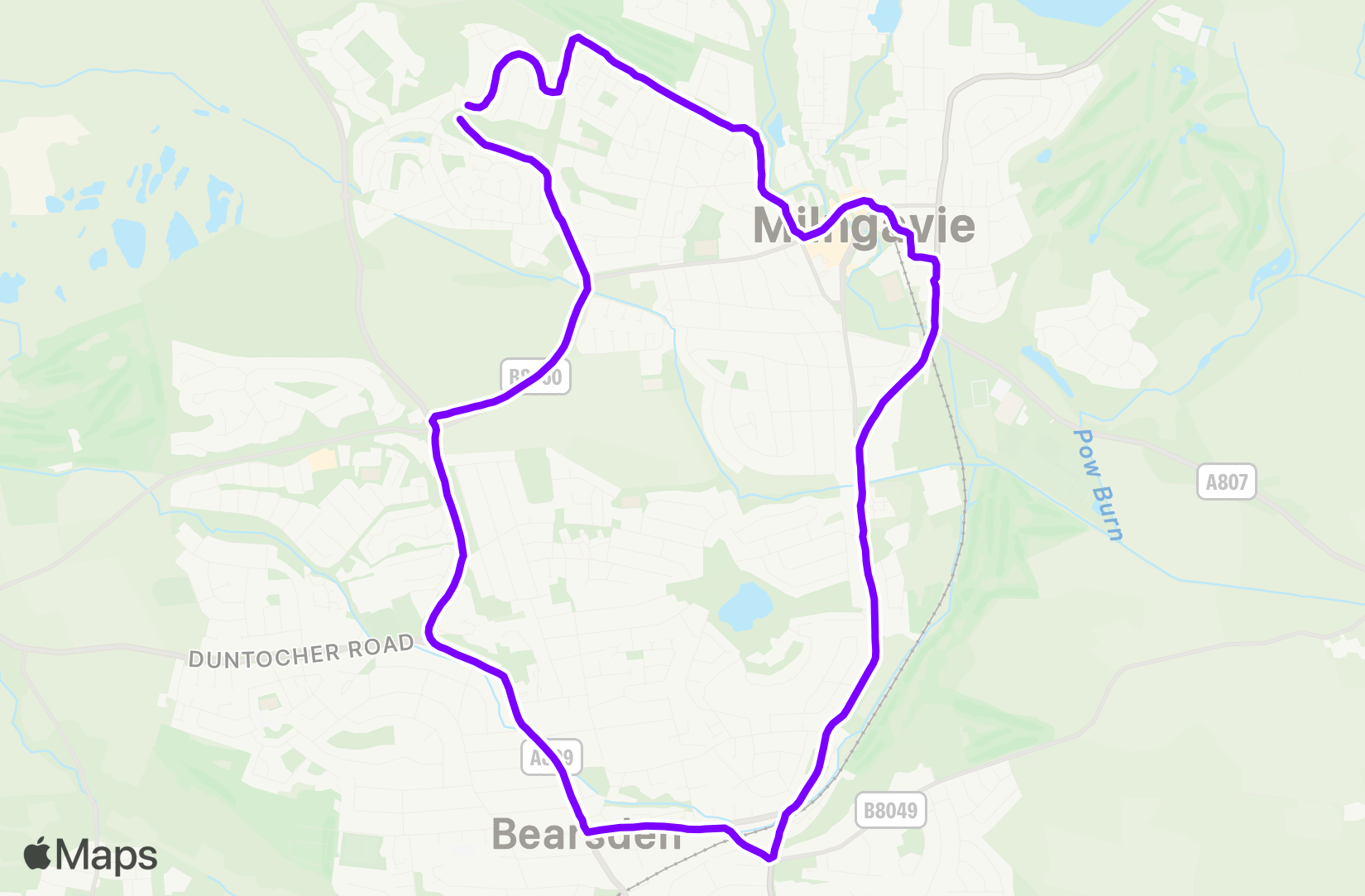 Run route map