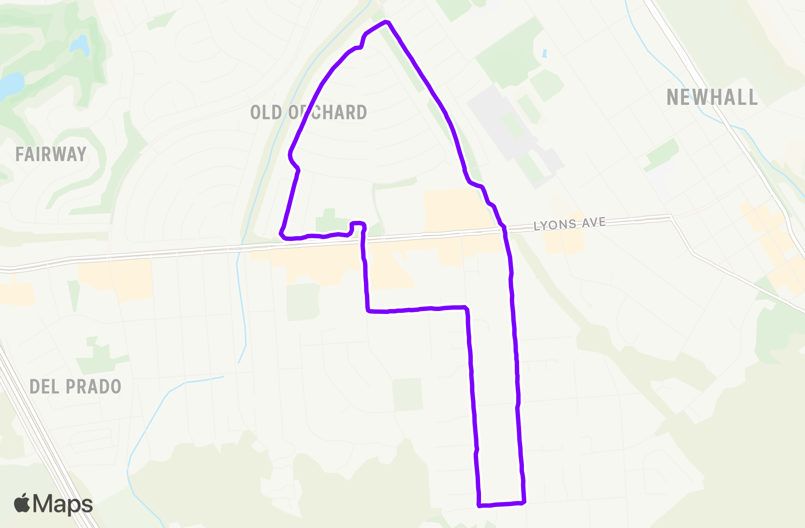 Run route map