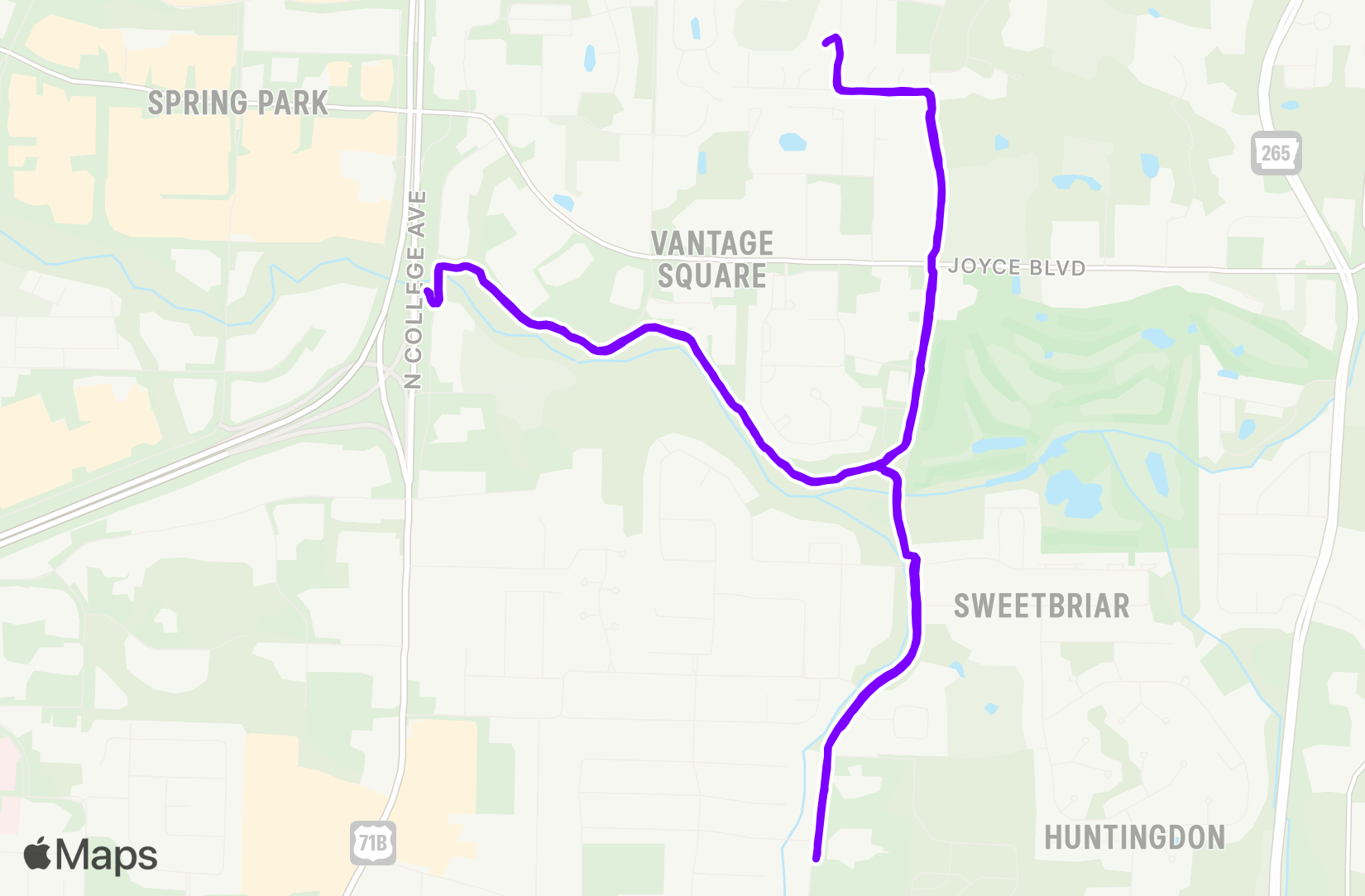 Run route map