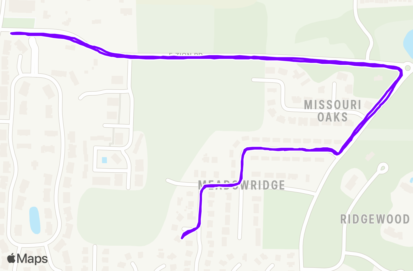 Walk route map