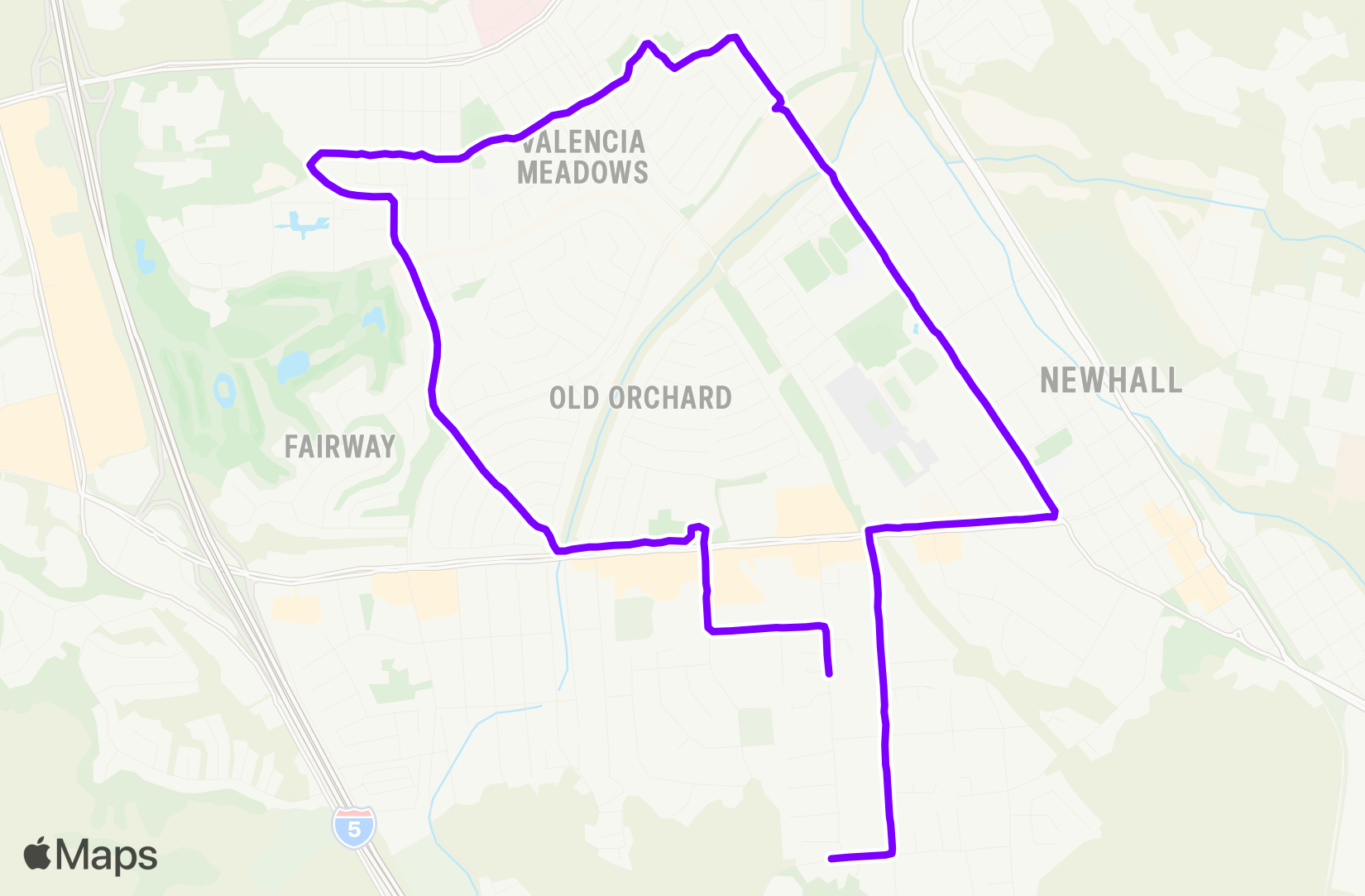 Run route map