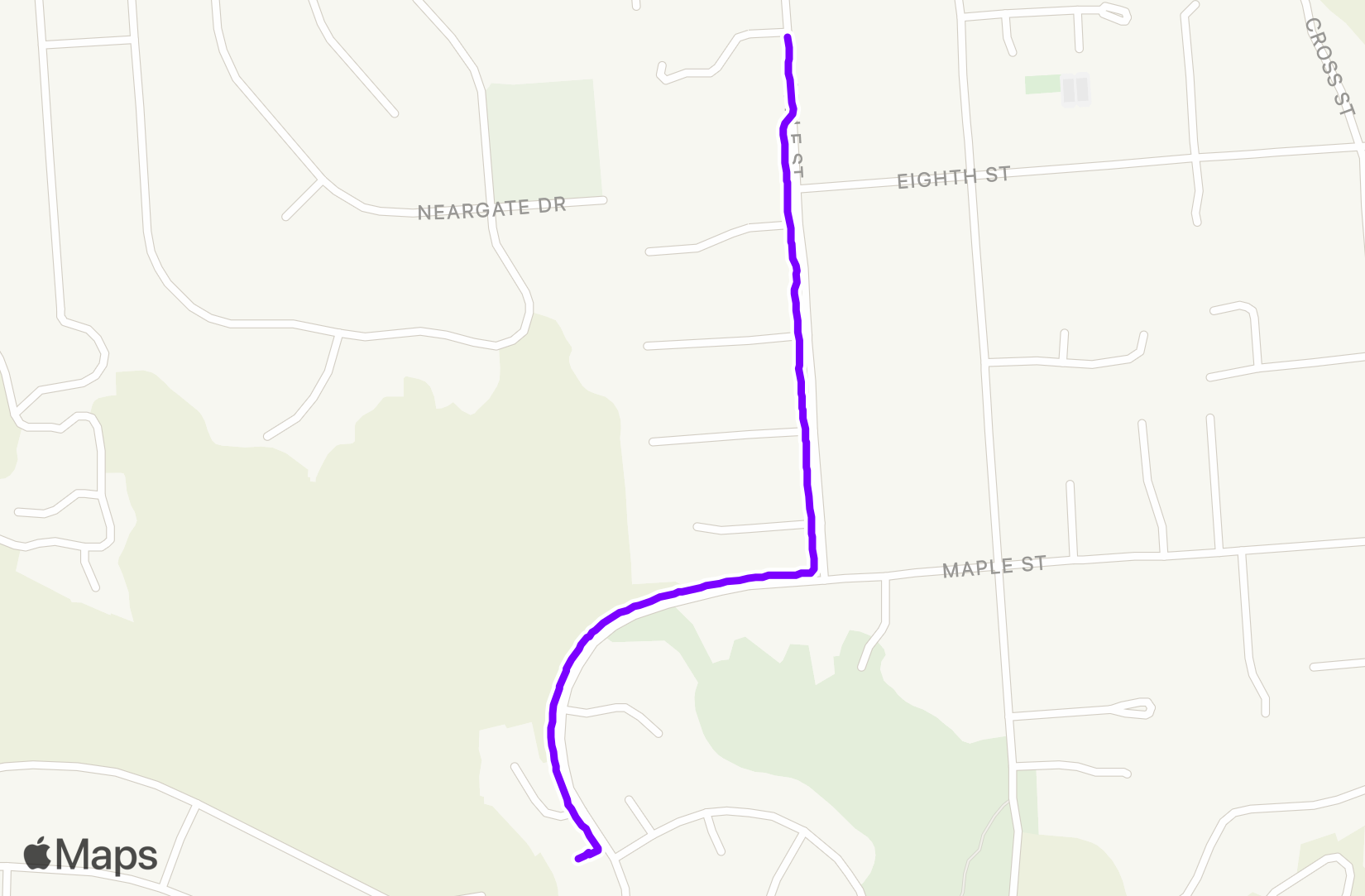 Walk route map