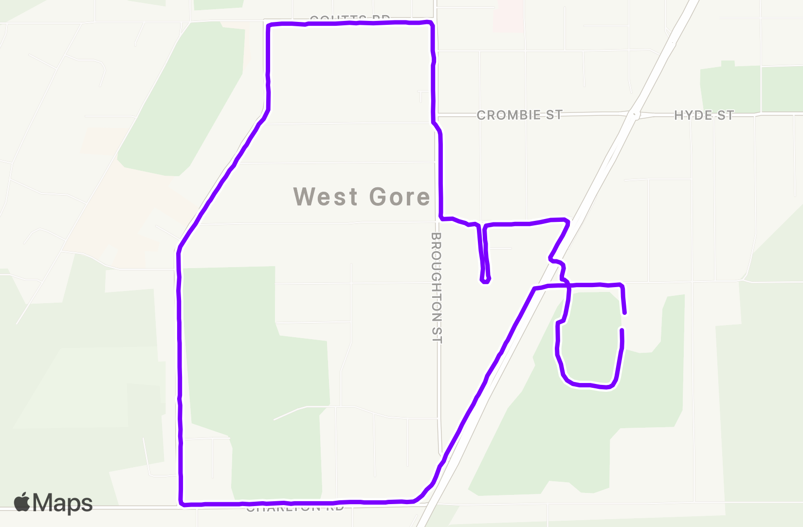Run route map