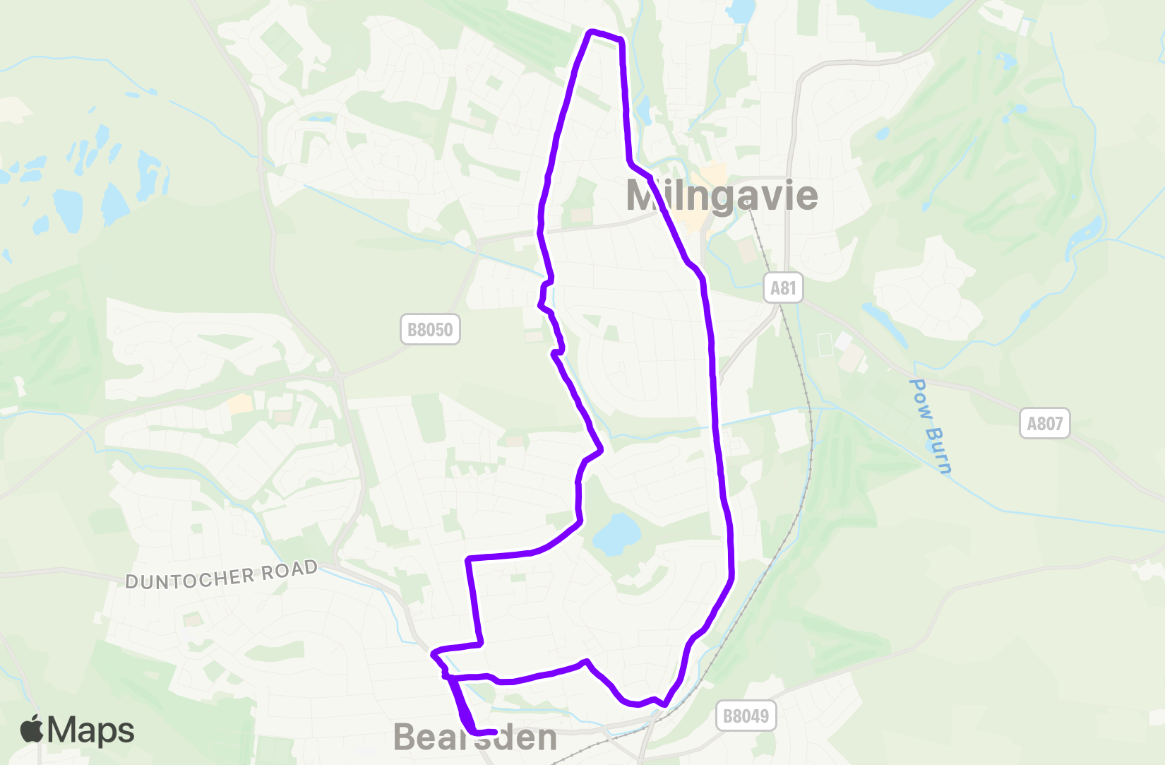 Run route map